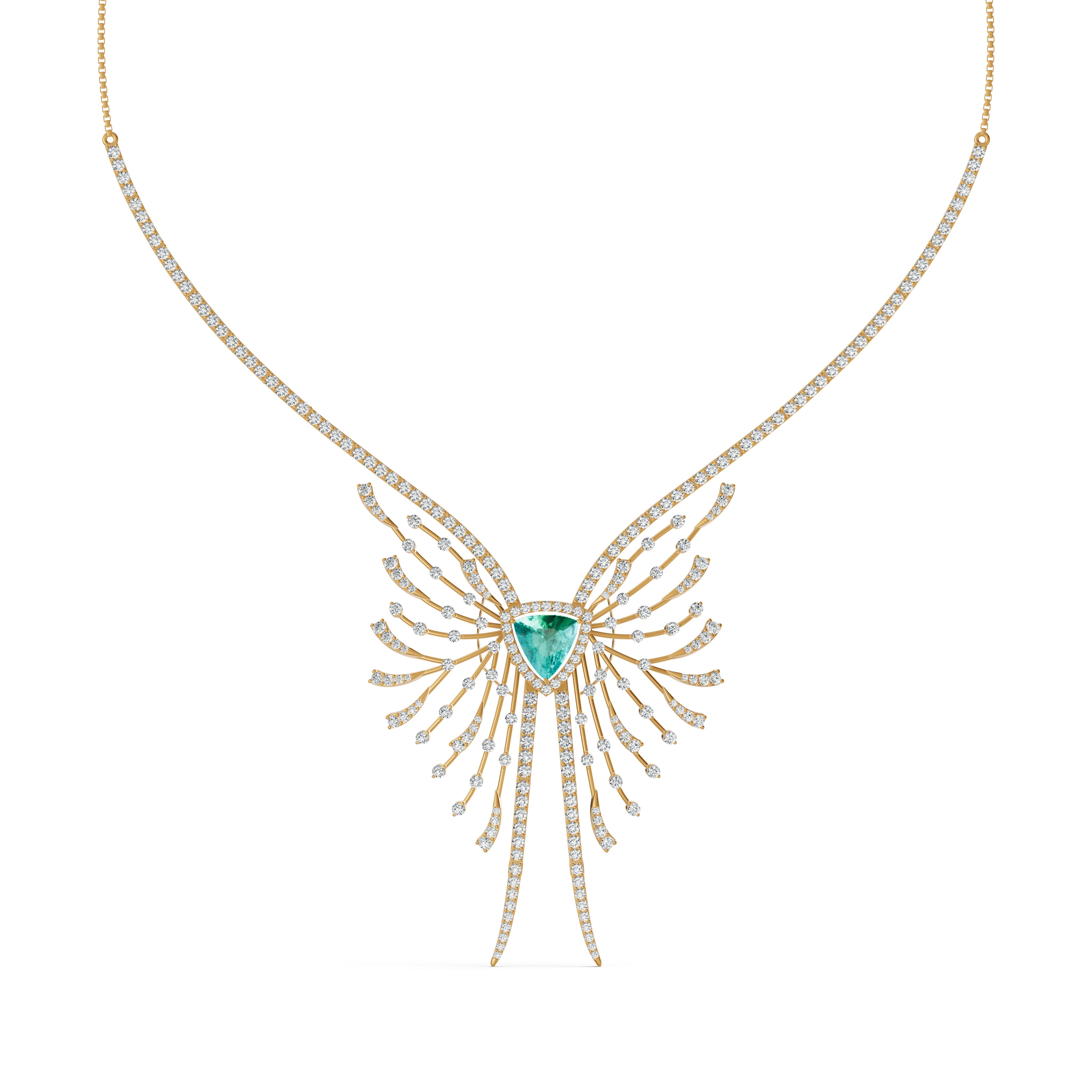 Flowy Butterfly Diamond Necklace