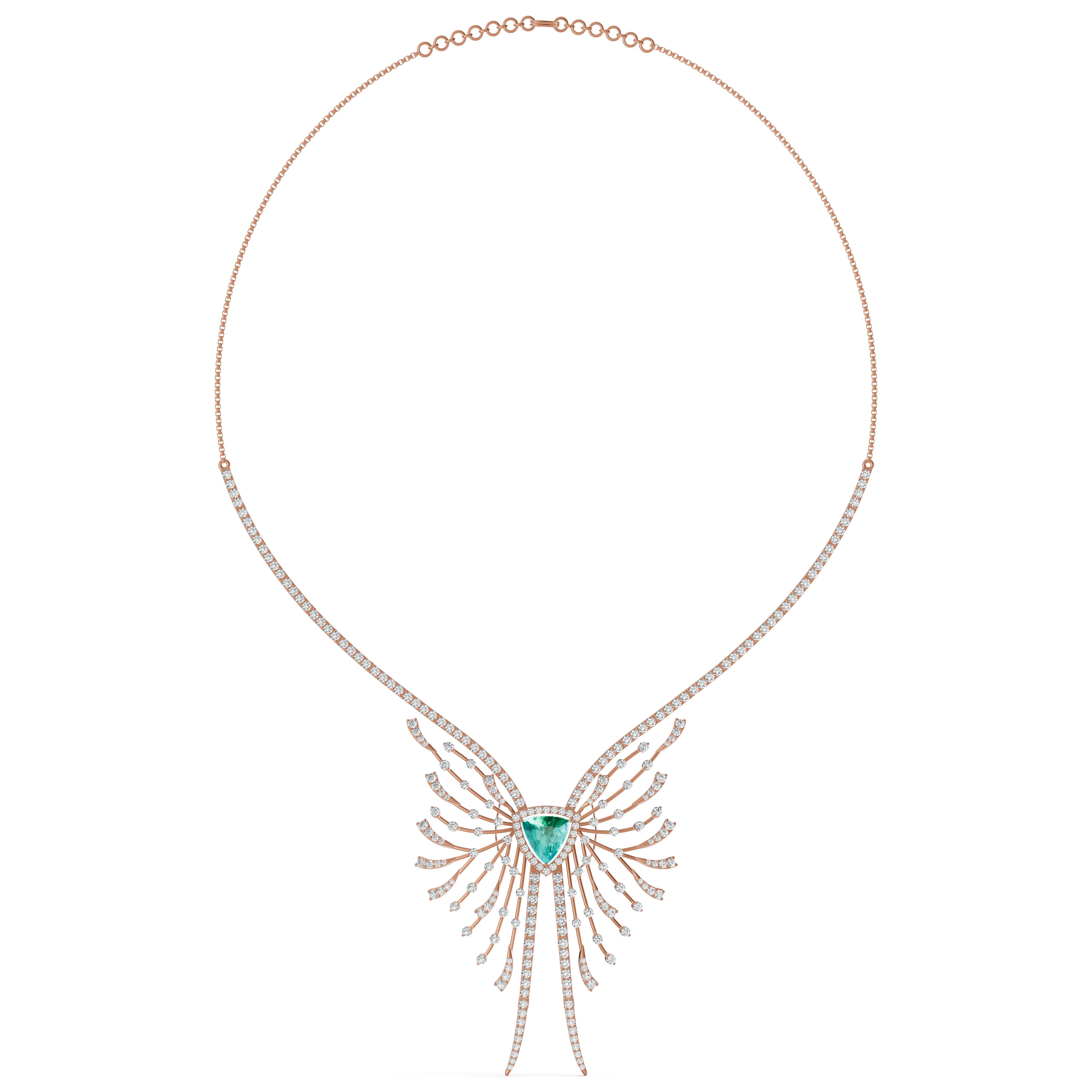 Flowy Butterfly Diamond Necklace