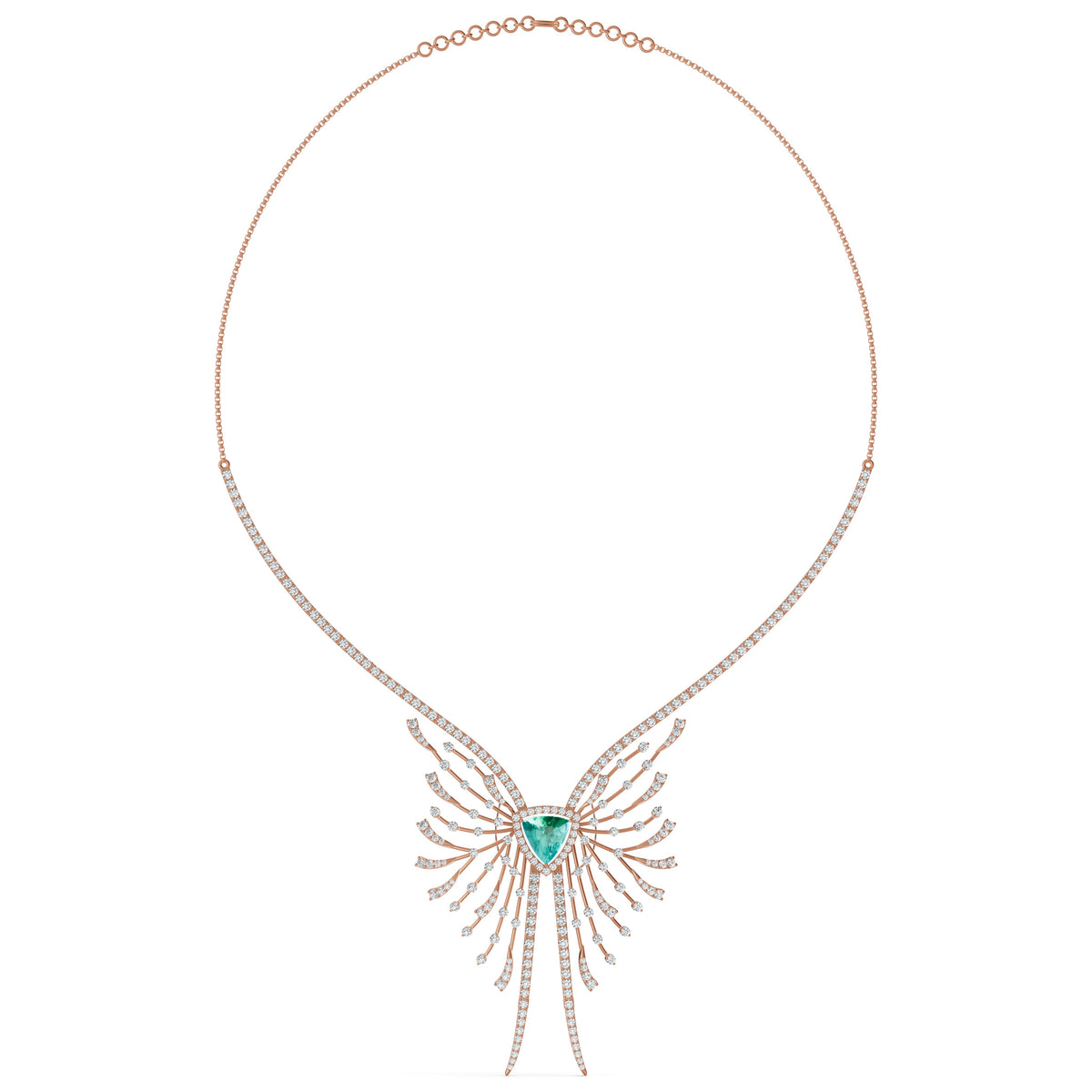 Flowy Butterfly Diamond Necklace