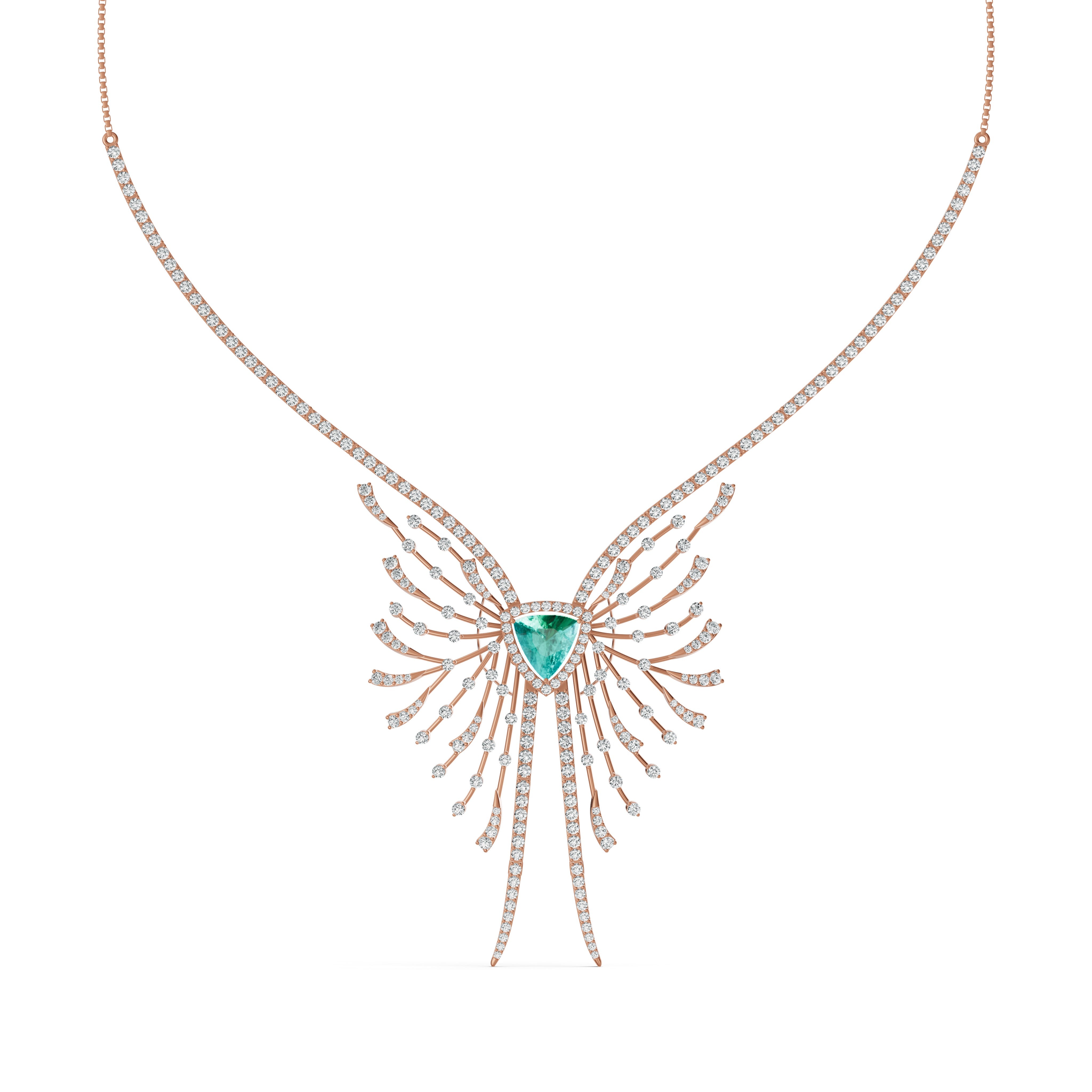 Flowy Butterfly Diamond Necklace