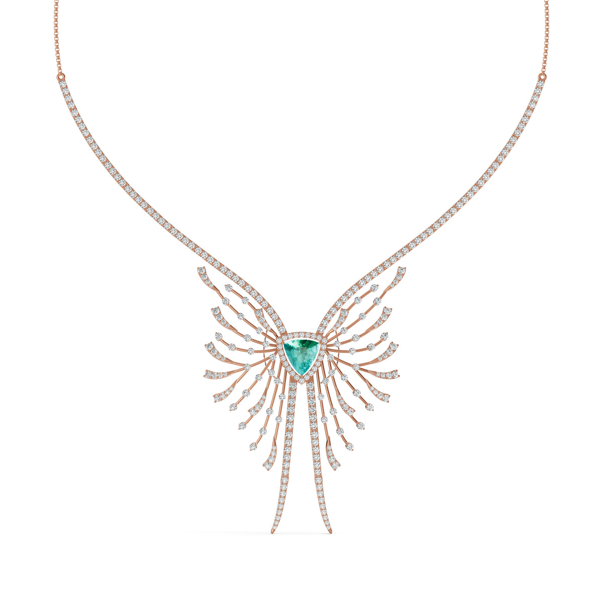 Flowy Butterfly Diamond Necklace