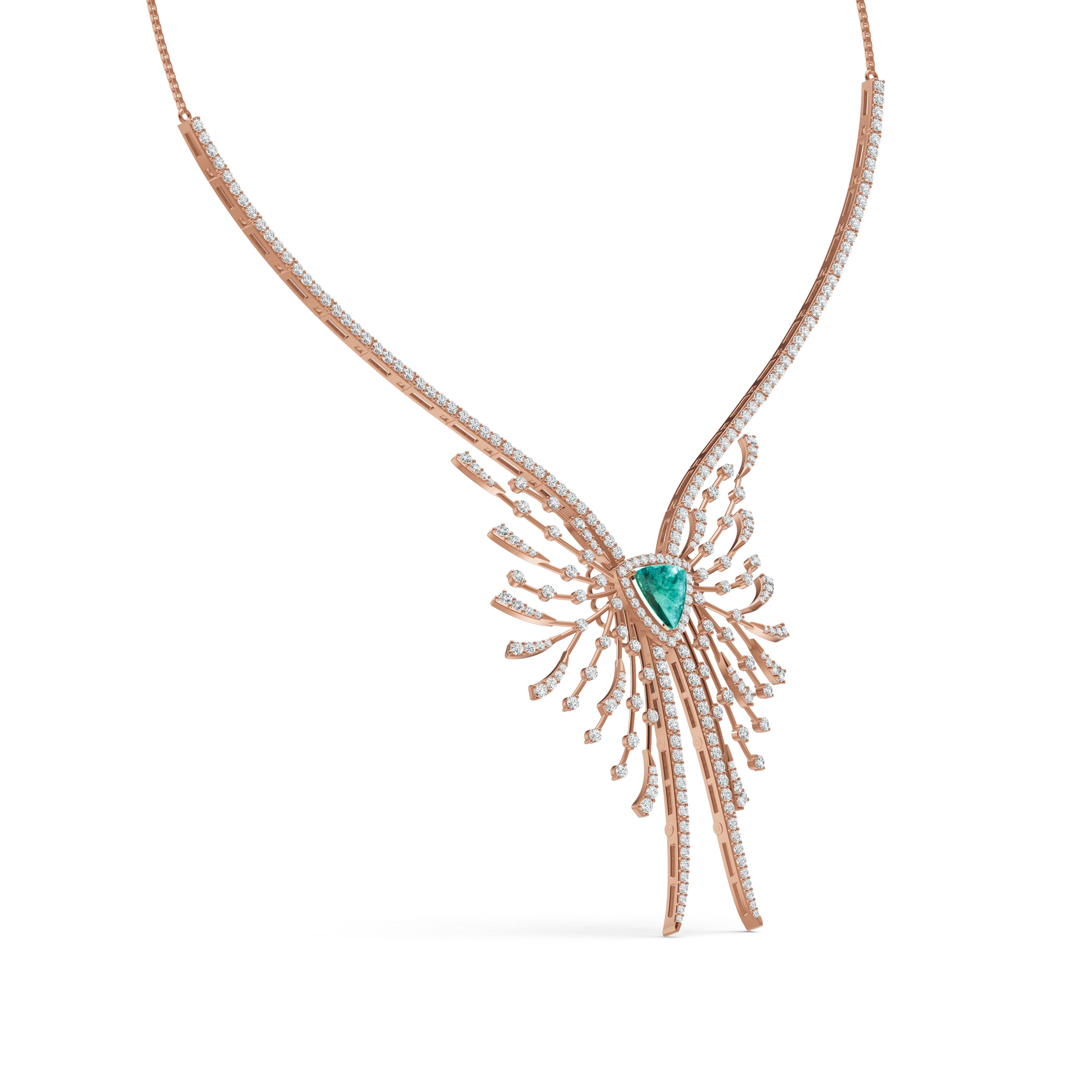 Flowy Butterfly Diamond Necklace
