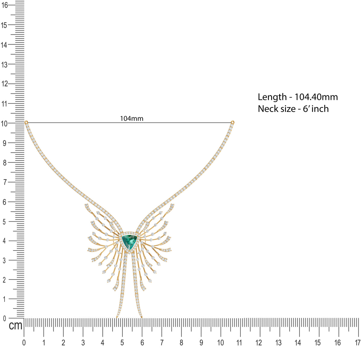 Flowy Butterfly Diamond Necklace