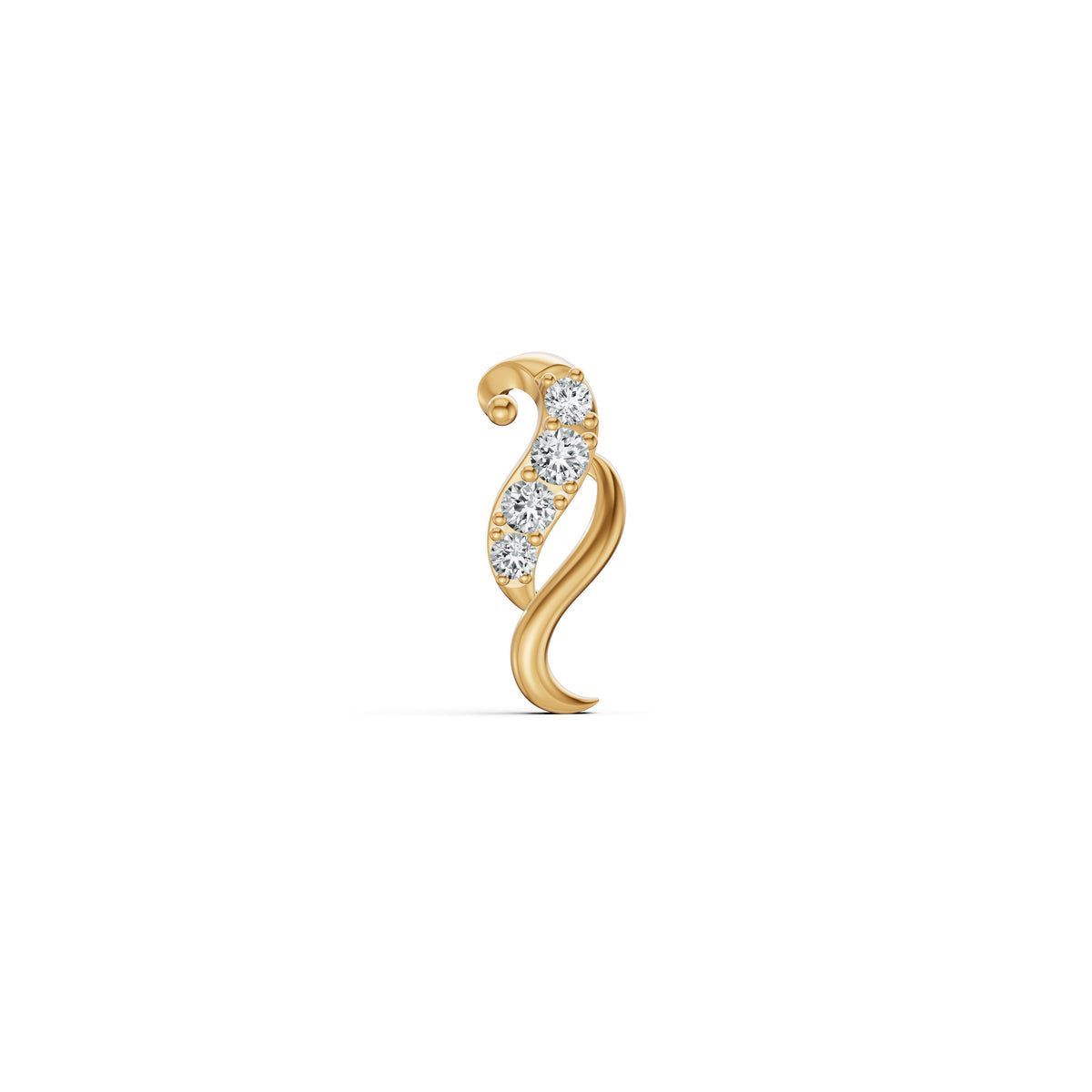 Swirl Spark Diamond Nosepin