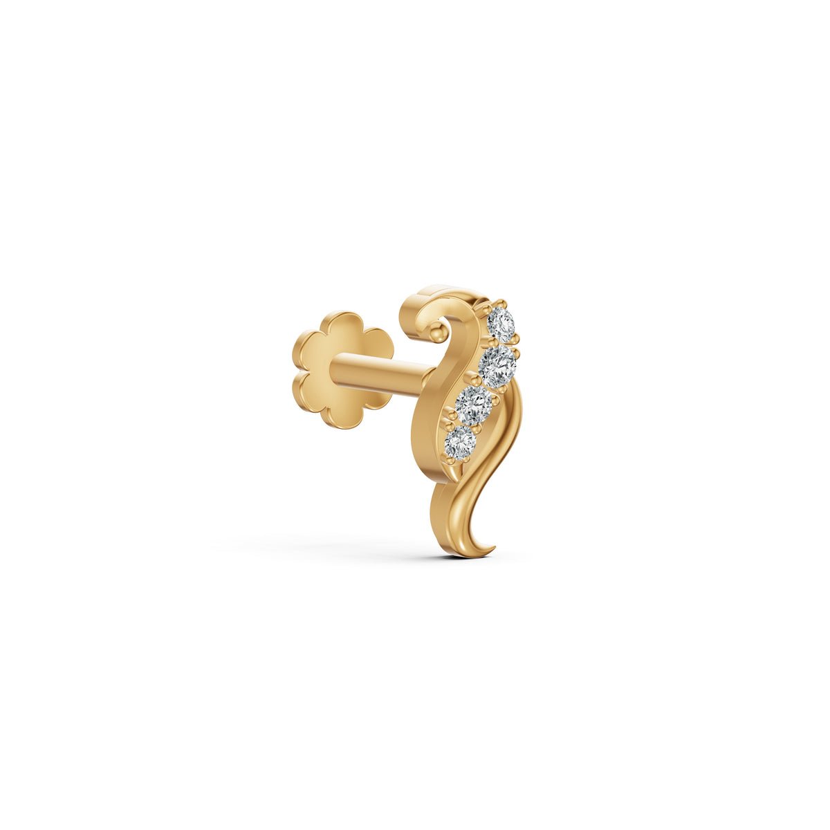 Swirl Spark Diamond Nosepin