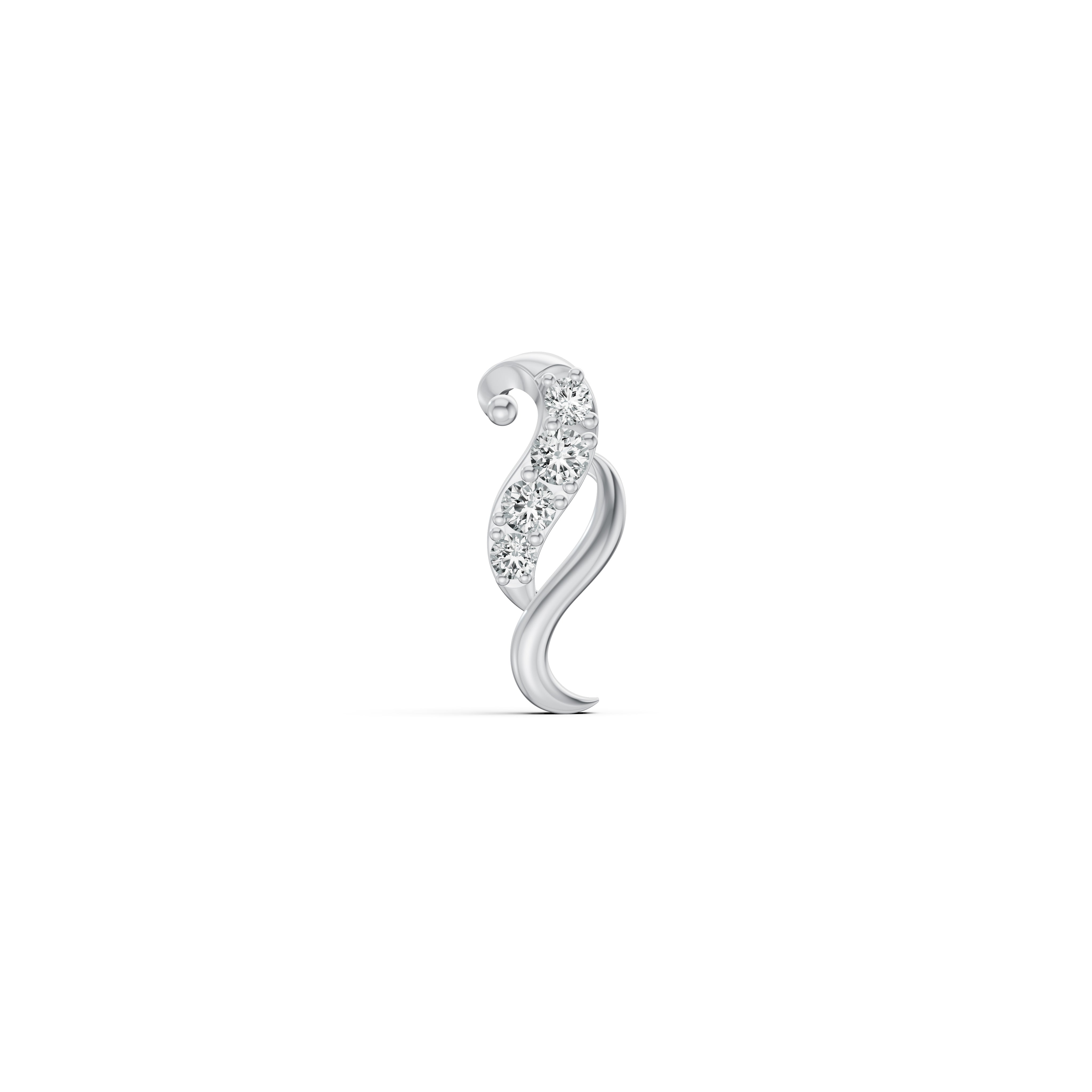 Swirl Spark Diamond Nosepin