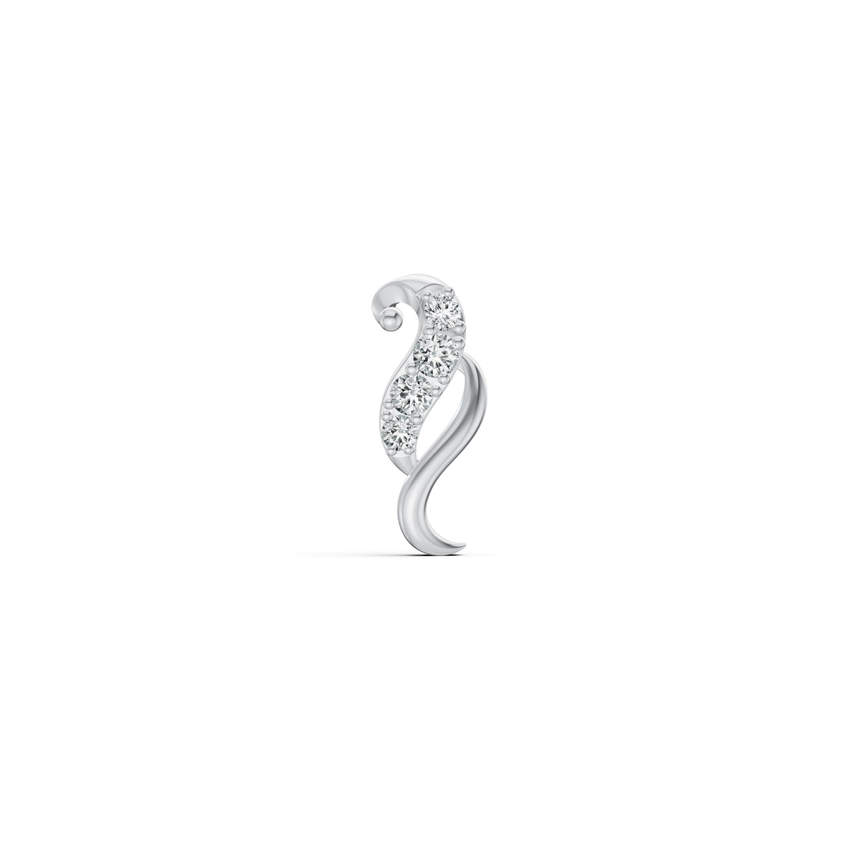 Swirl Spark Diamond Nosepin