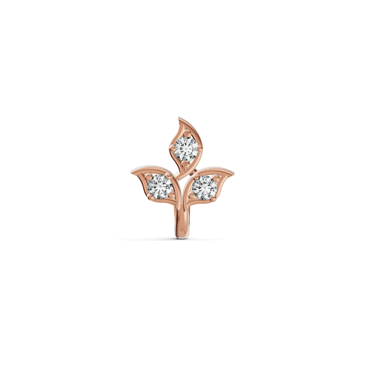 Trinity Leaf Diamond Nosepin