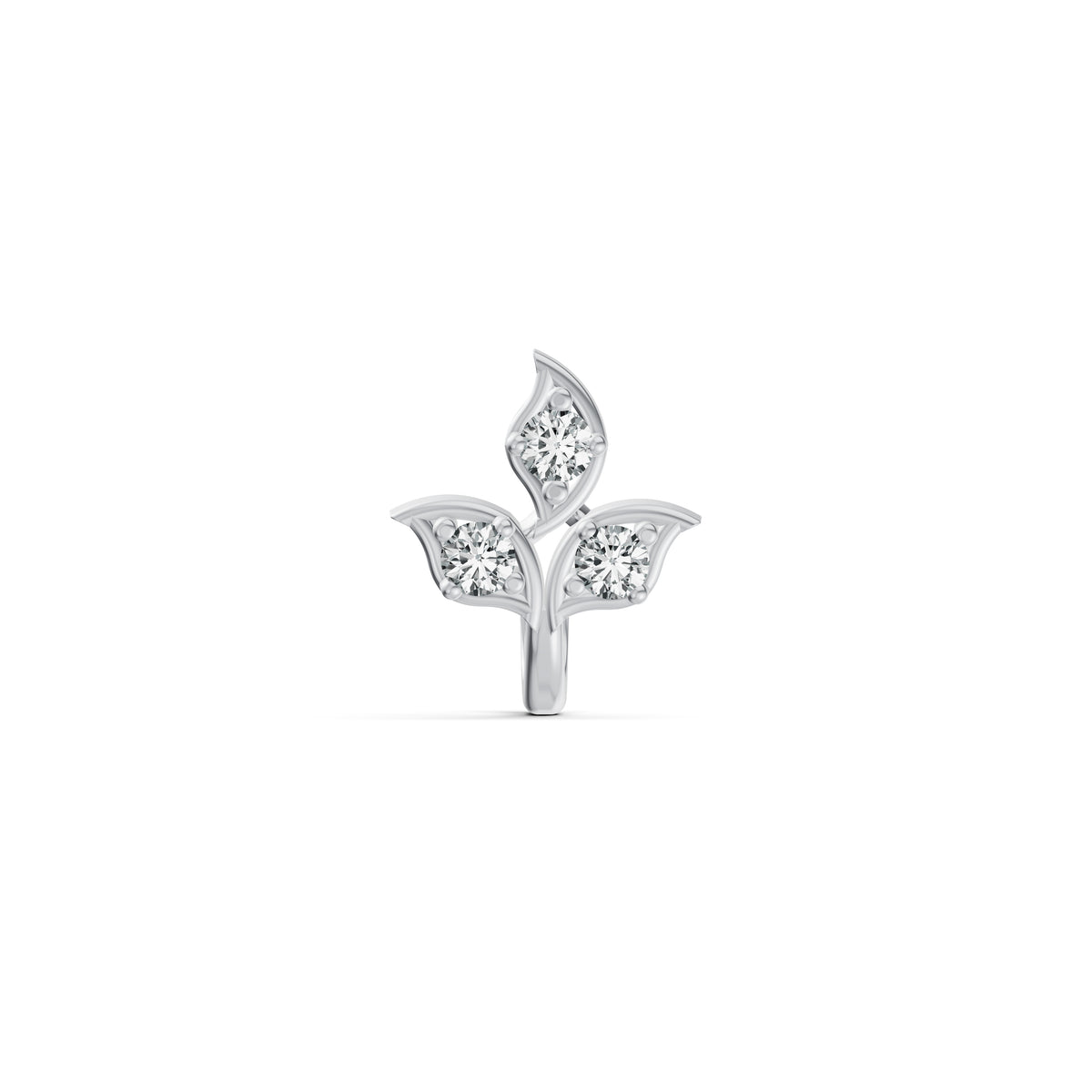 Trinity Leaf Diamond Nosepin