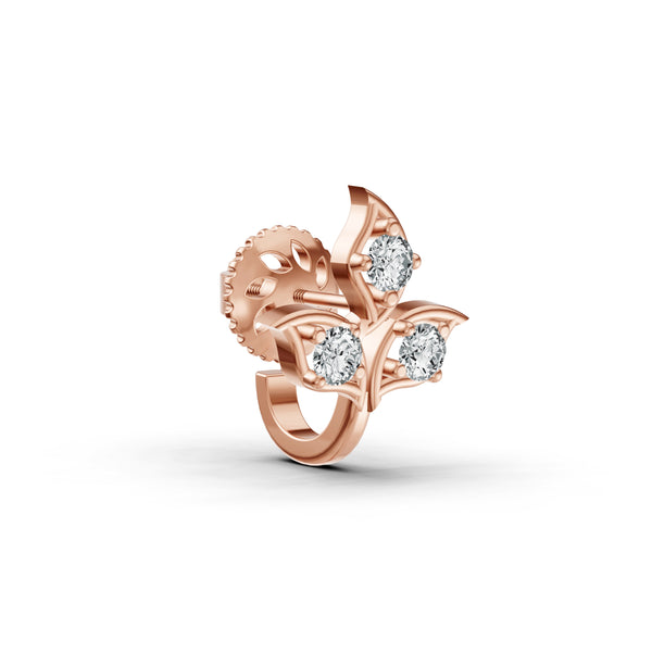 Trinity Leaf Diamond Nosepin