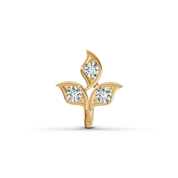 Trinity Leaf Diamond Nosepin