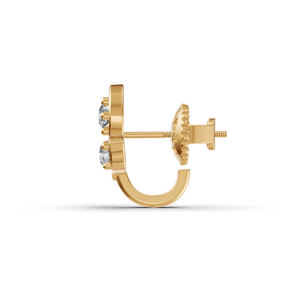 Trinity Leaf Diamond Nosepin