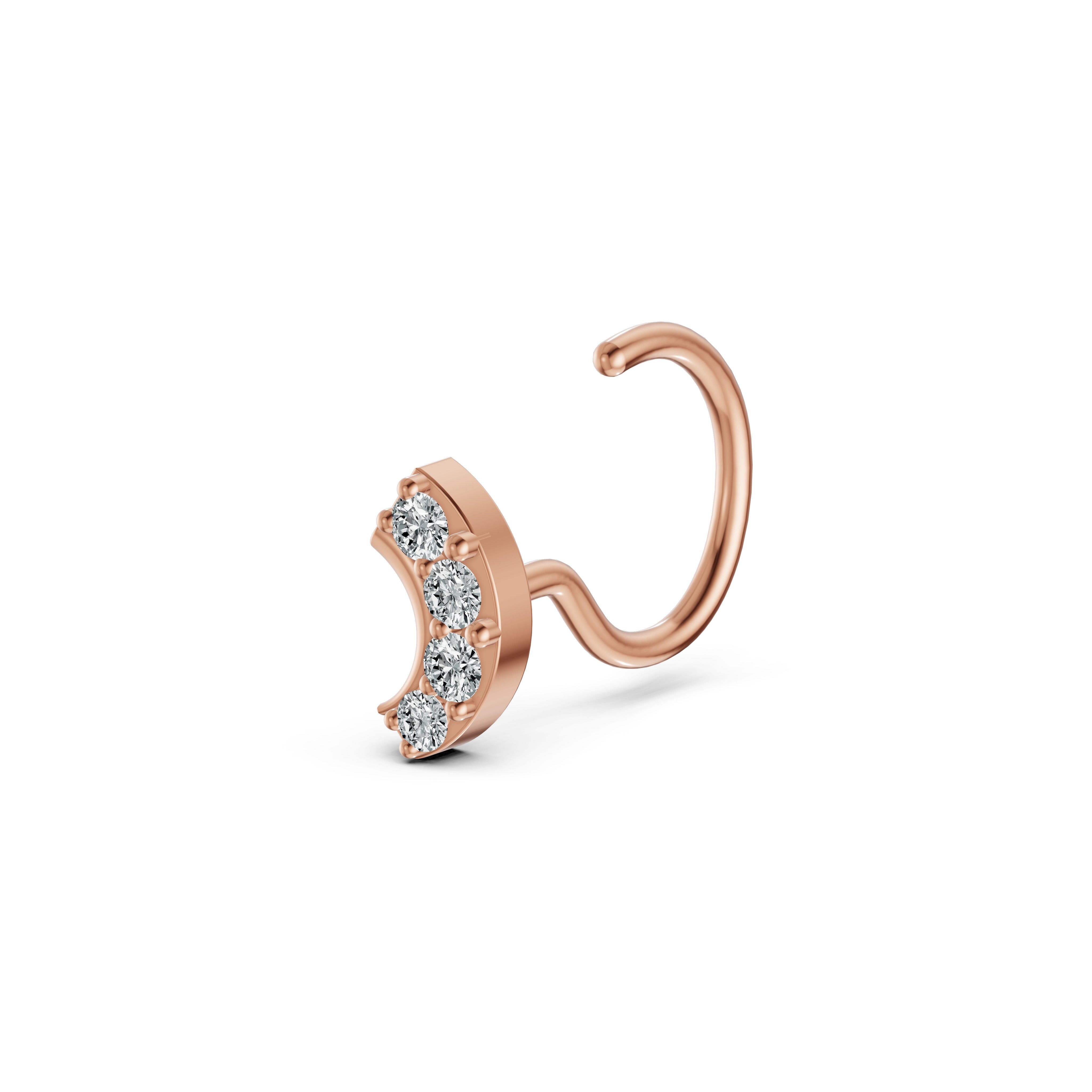 Mini Crescent Diamond Nosepin