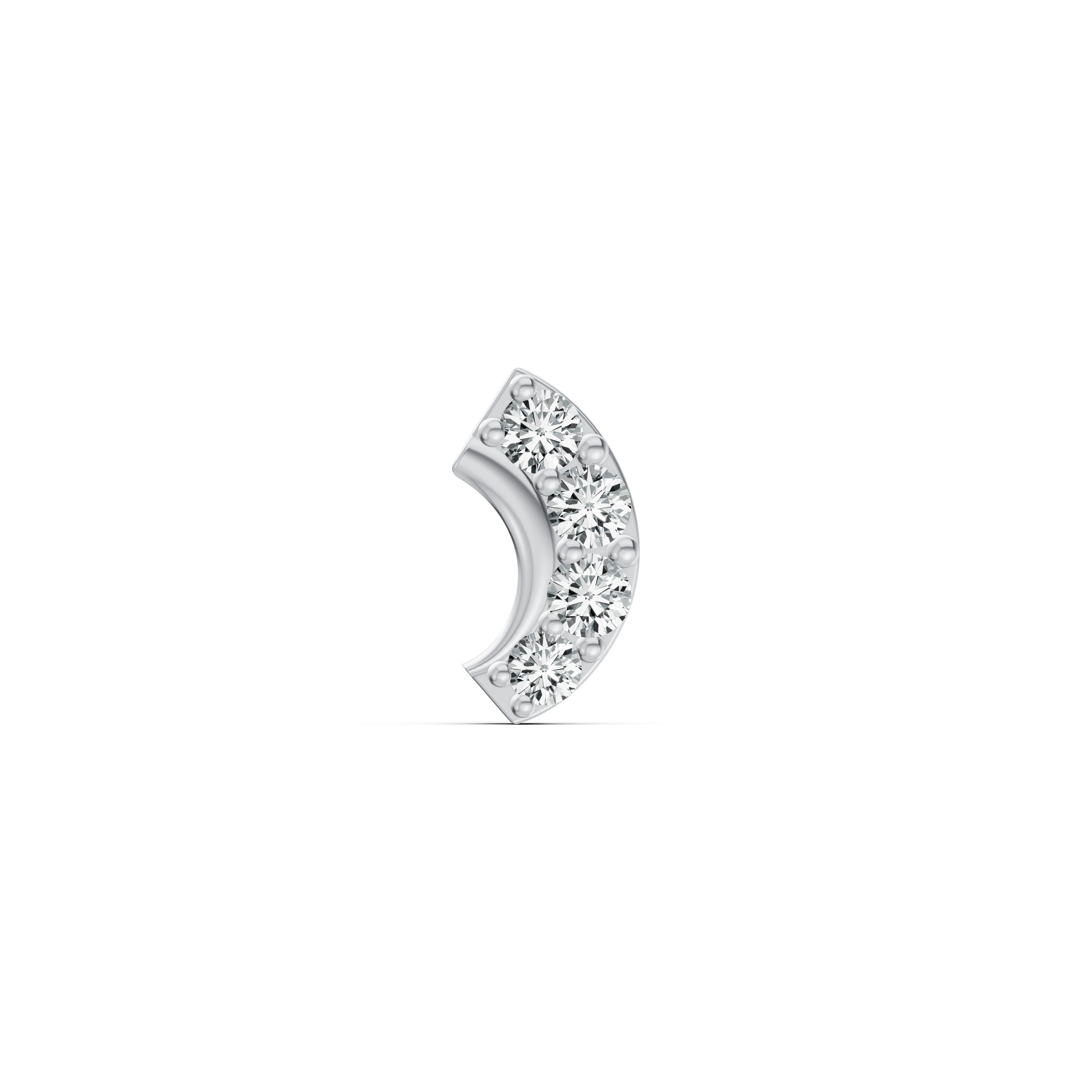 Mini Crescent Diamond Nosepin