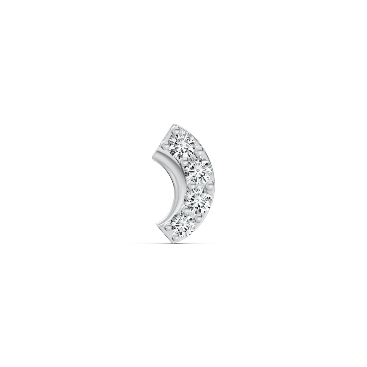 Mini Crescent Diamond Nosepin