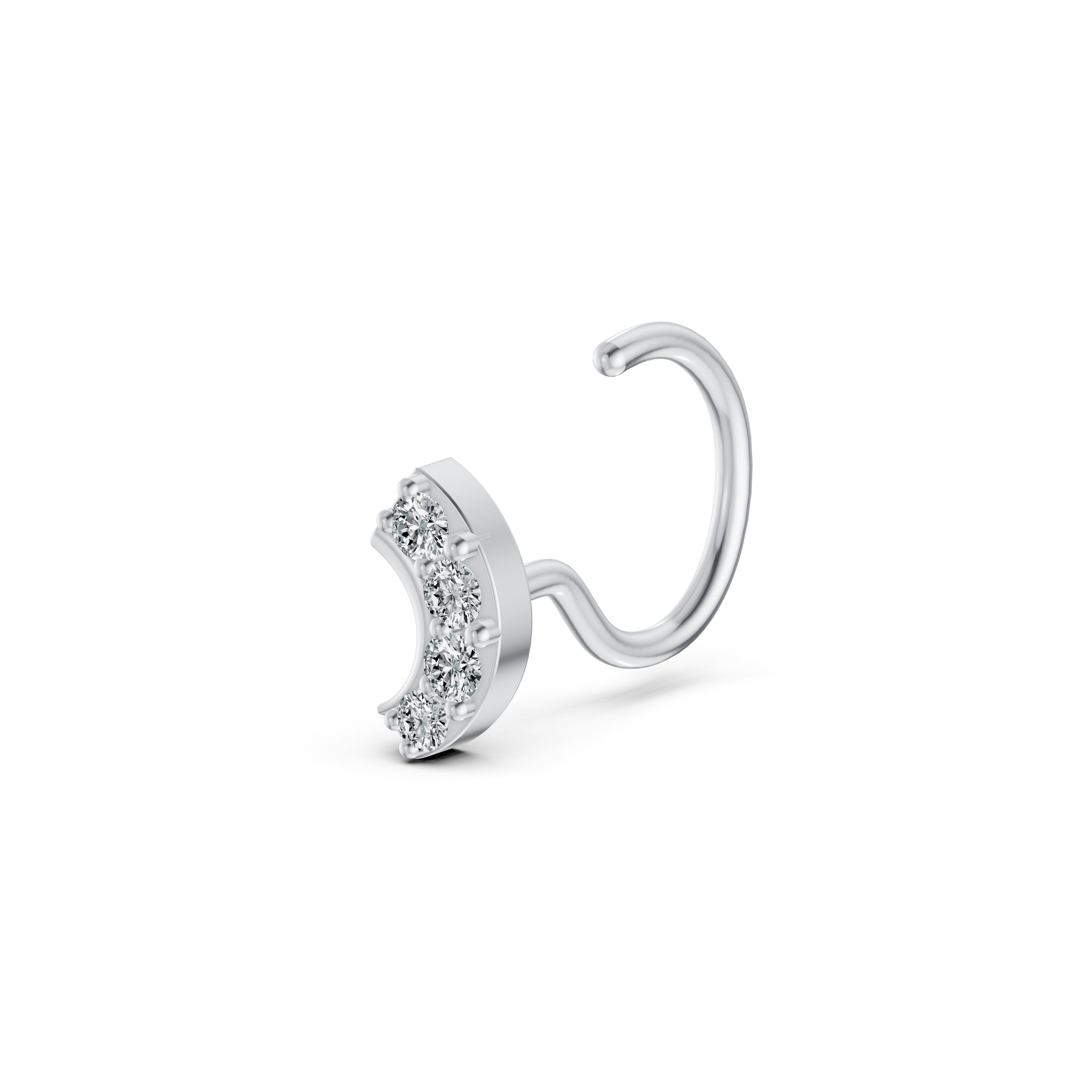 Mini Crescent Diamond Nosepin
