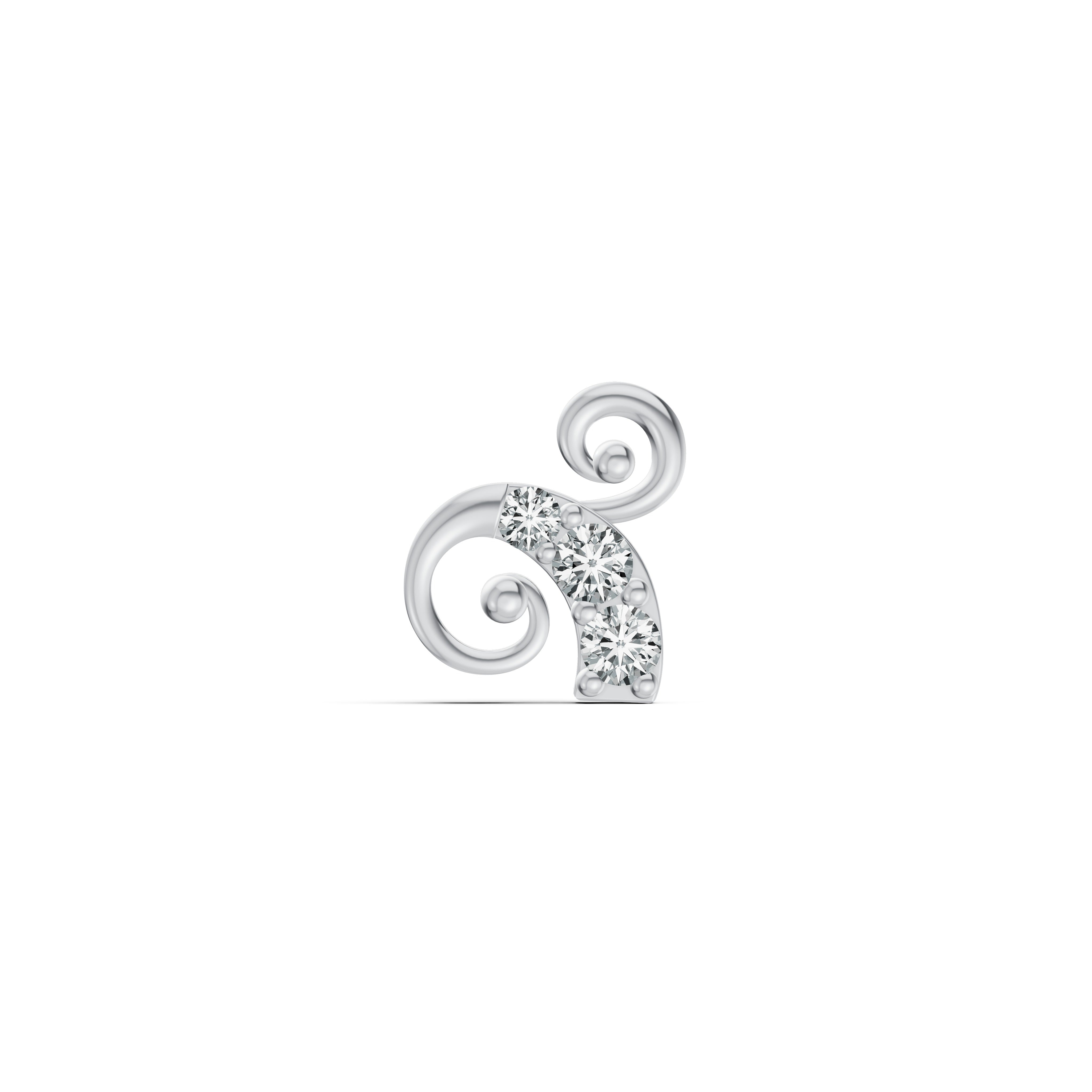 Curled Vine Diamond Nosepin