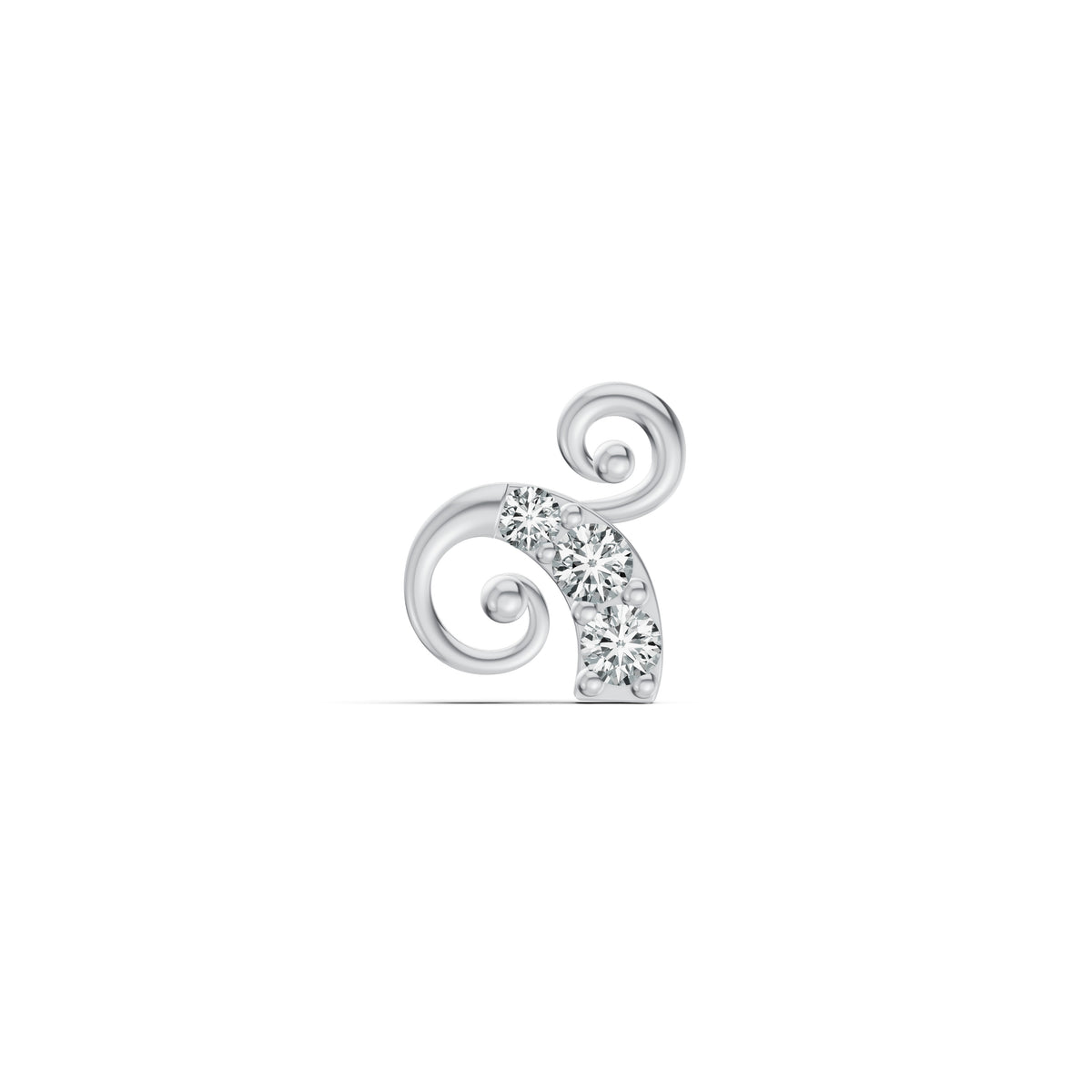 Curled Vine Diamond Nosepin
