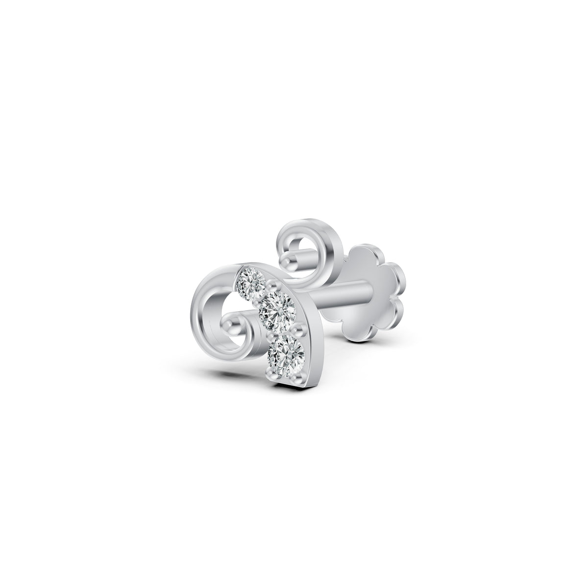 Curled Vine Diamond Nosepin