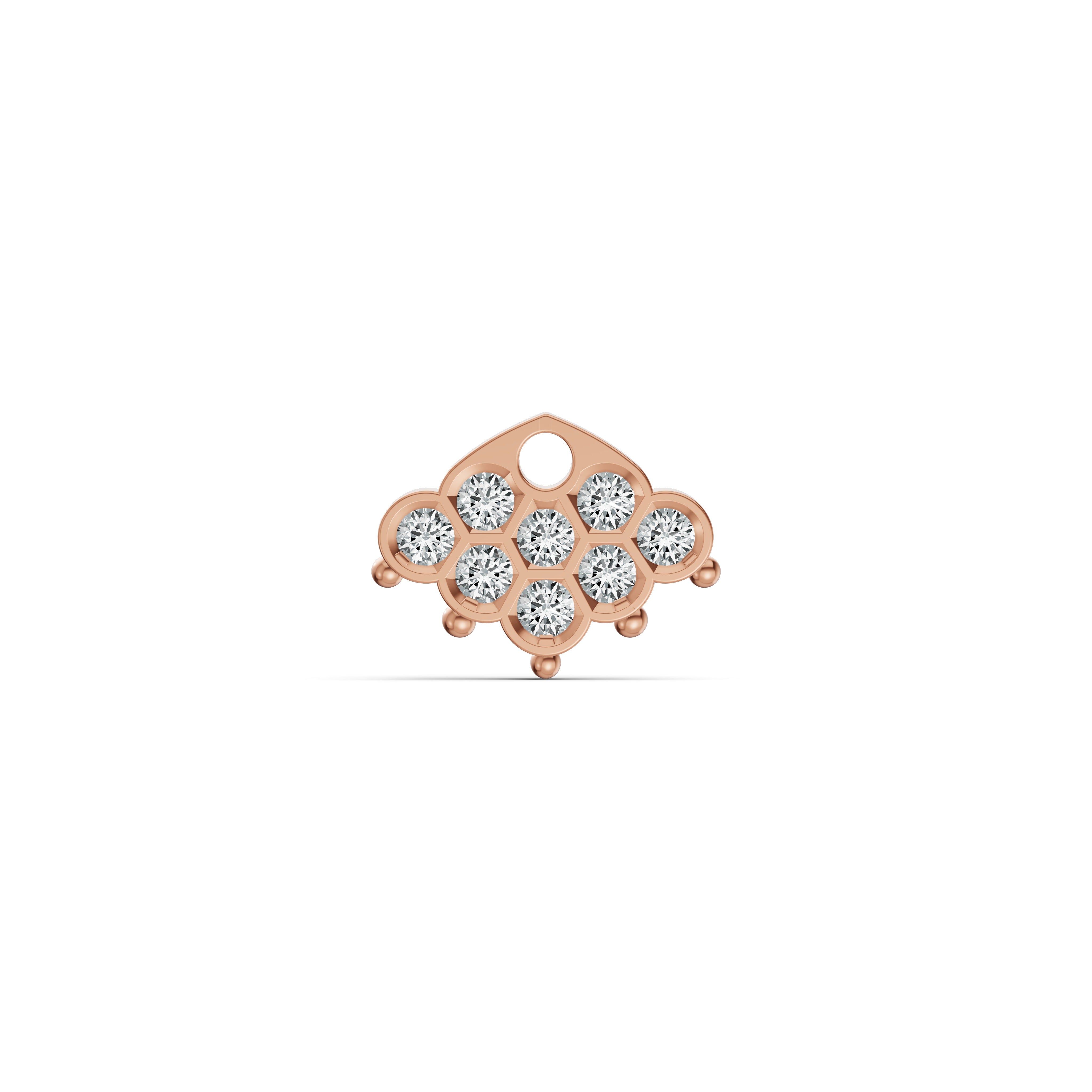Pavé Fan Diamond Nosepin