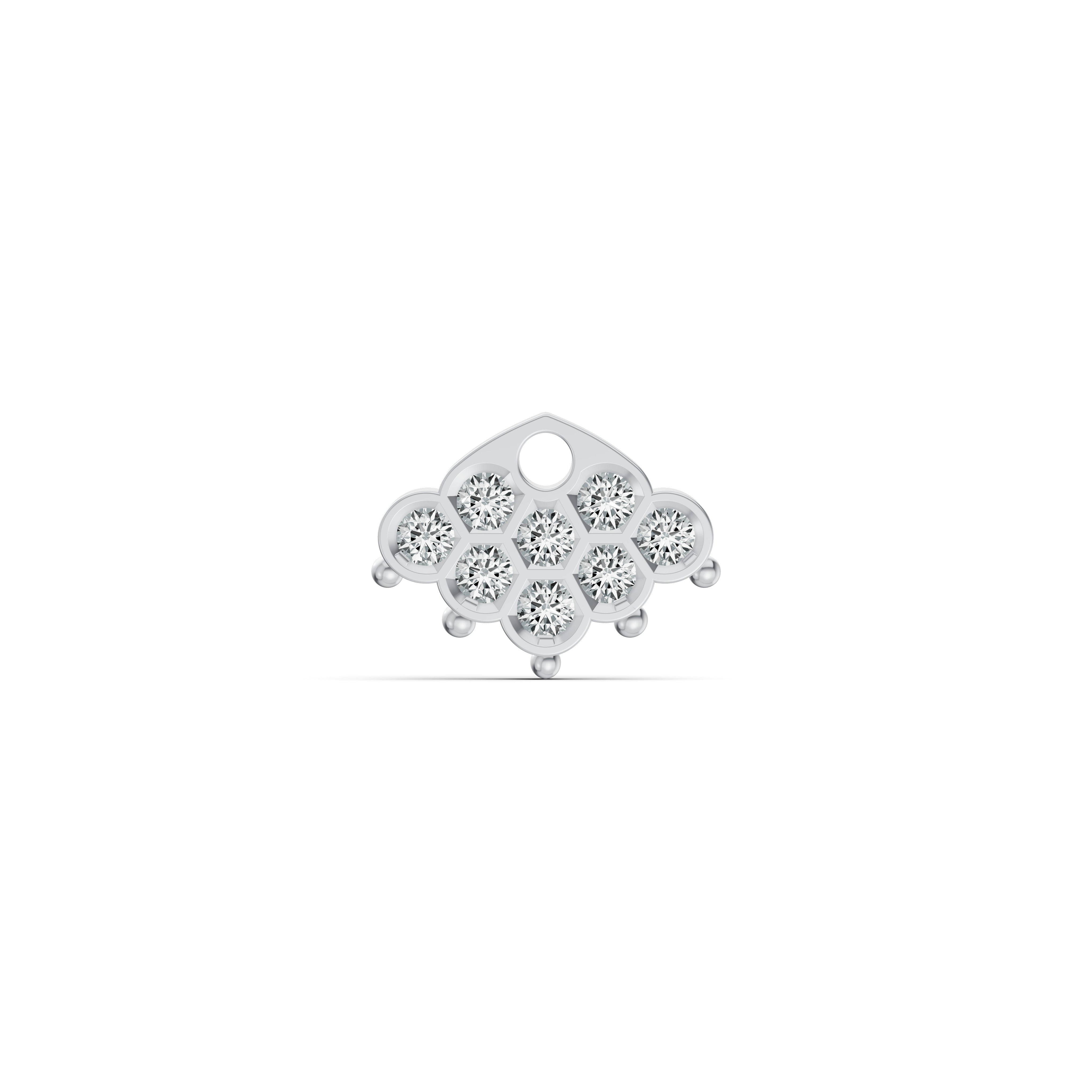 Pavé Fan Diamond Nosepin