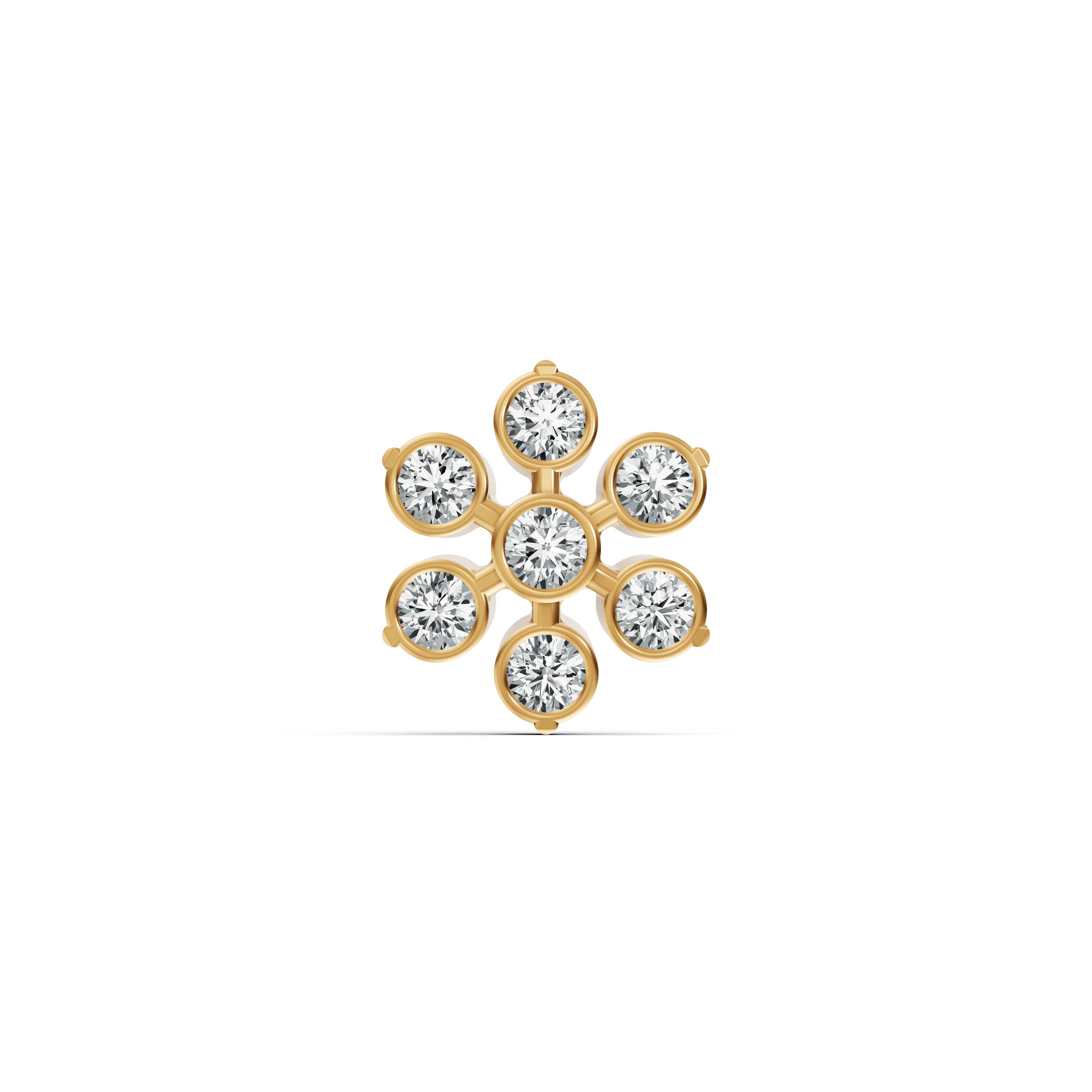 Classic Floral Diamond Nosepin