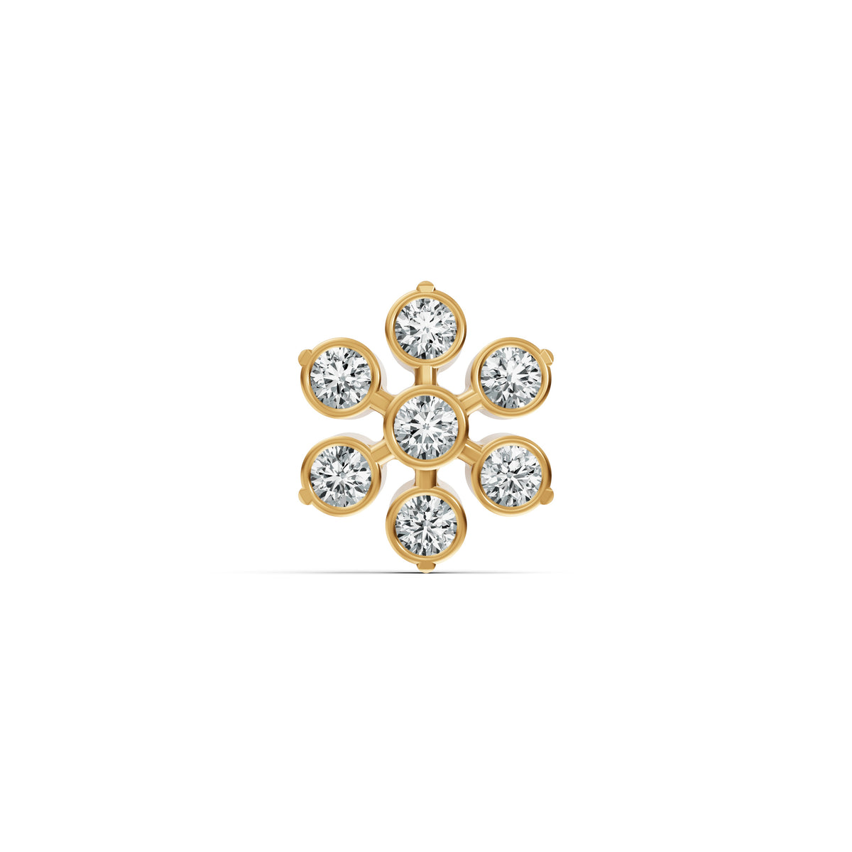 Classic Floral Diamond Nosepin