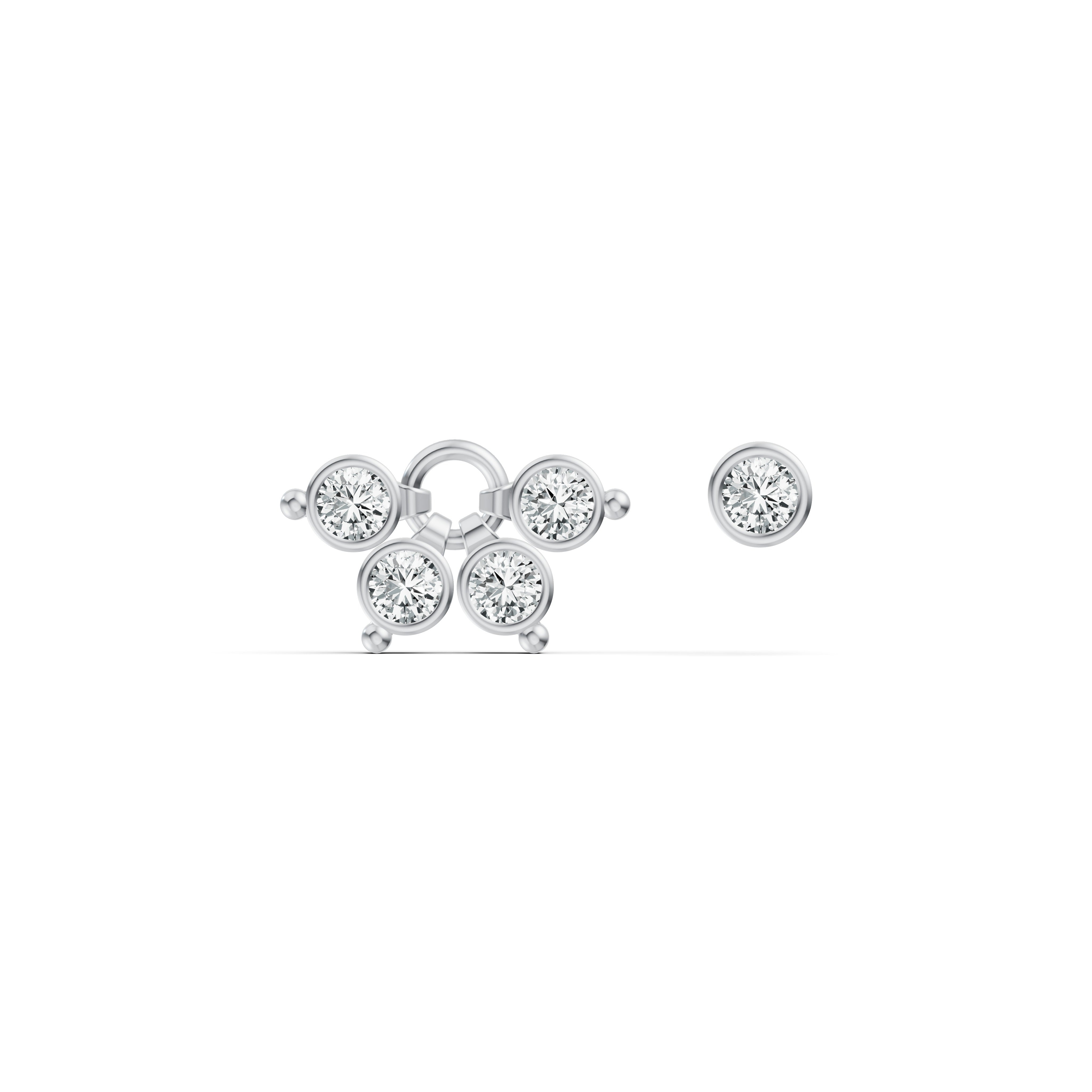 Petal Cluster Diamond Nosepin