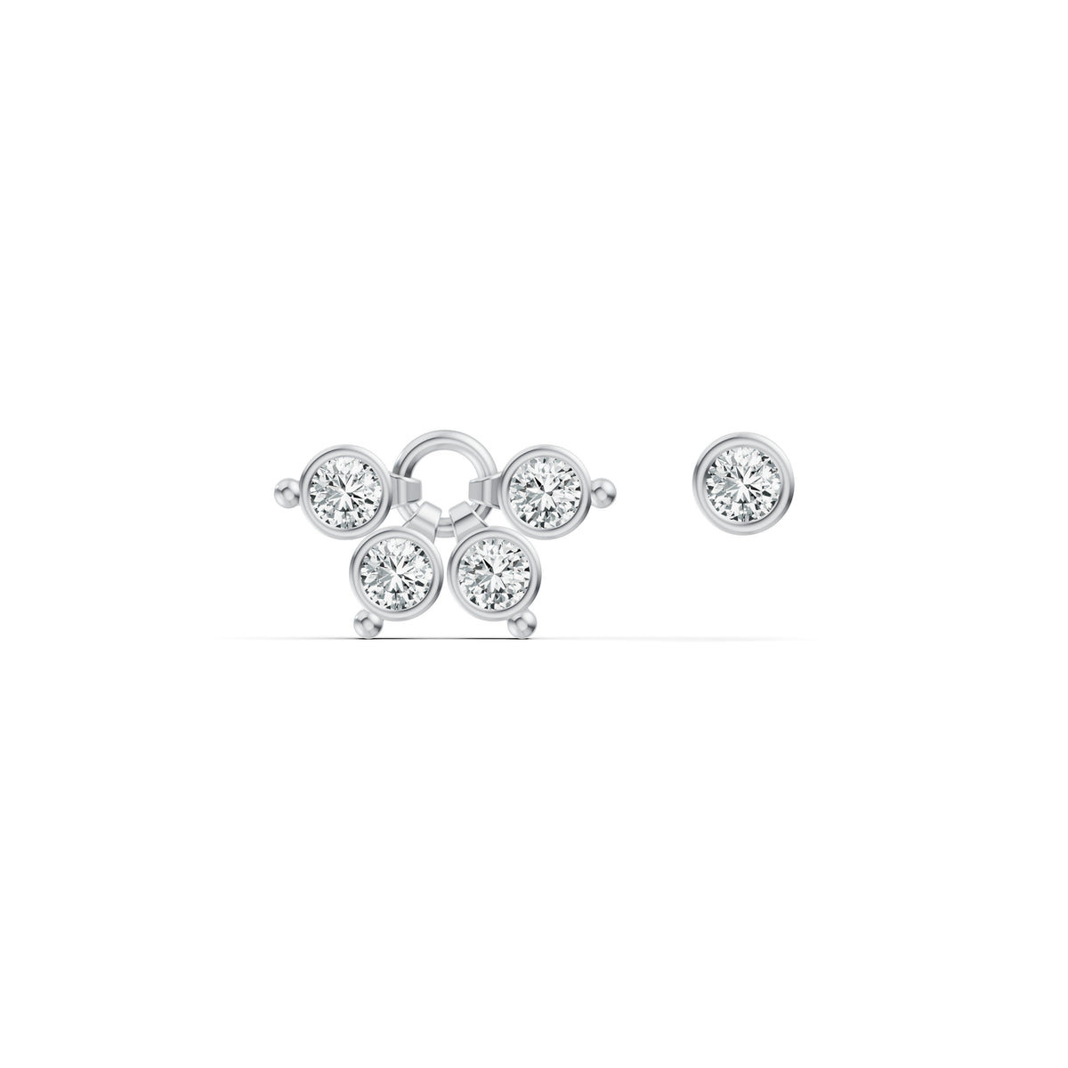 Petal Cluster Diamond Nosepin