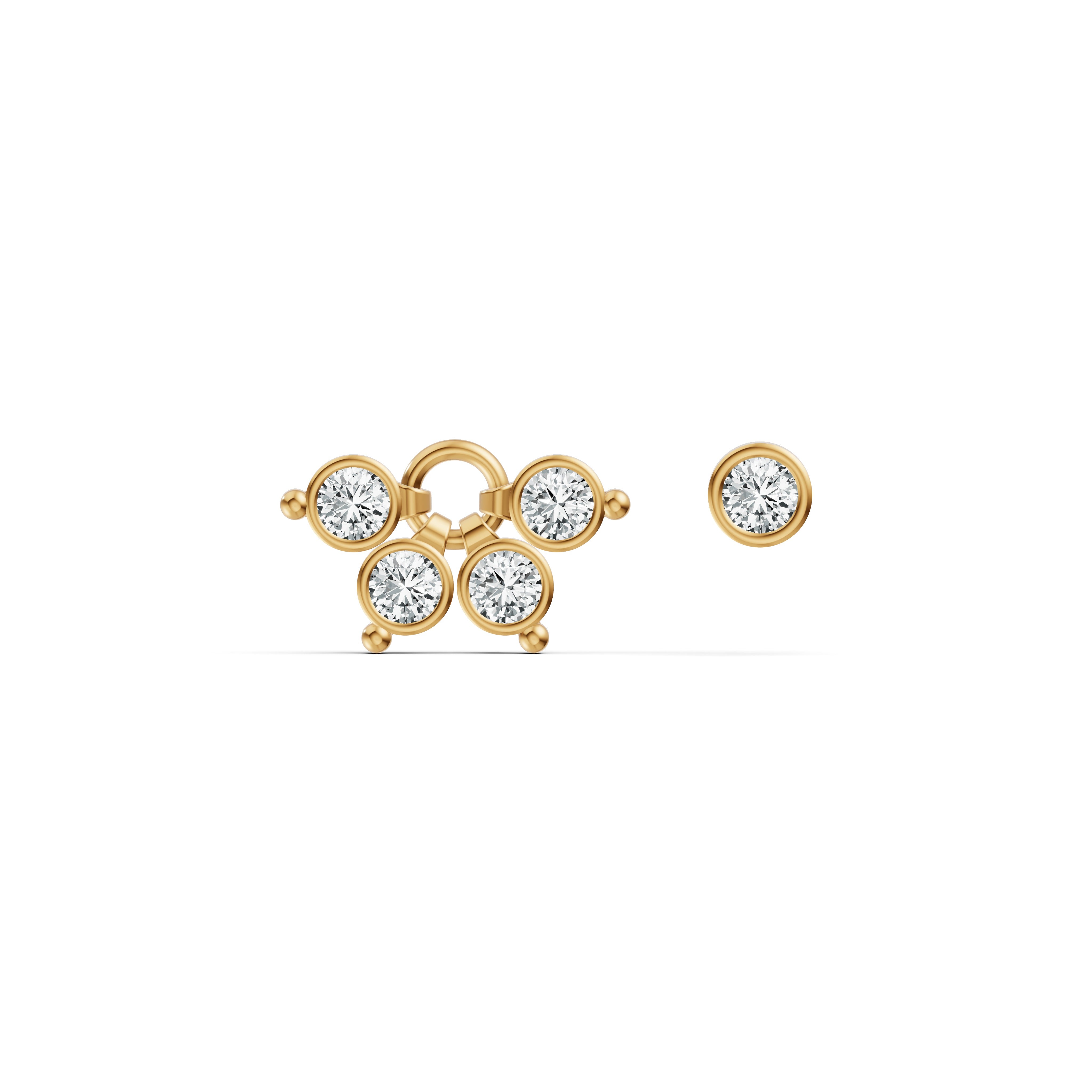 Petal Cluster Diamond Nosepin