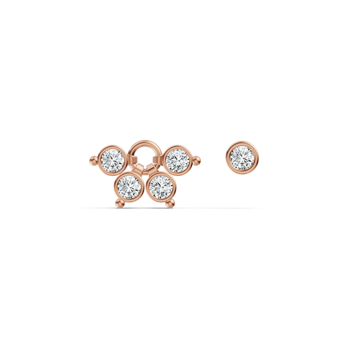 Petal Cluster Diamond Nosepin