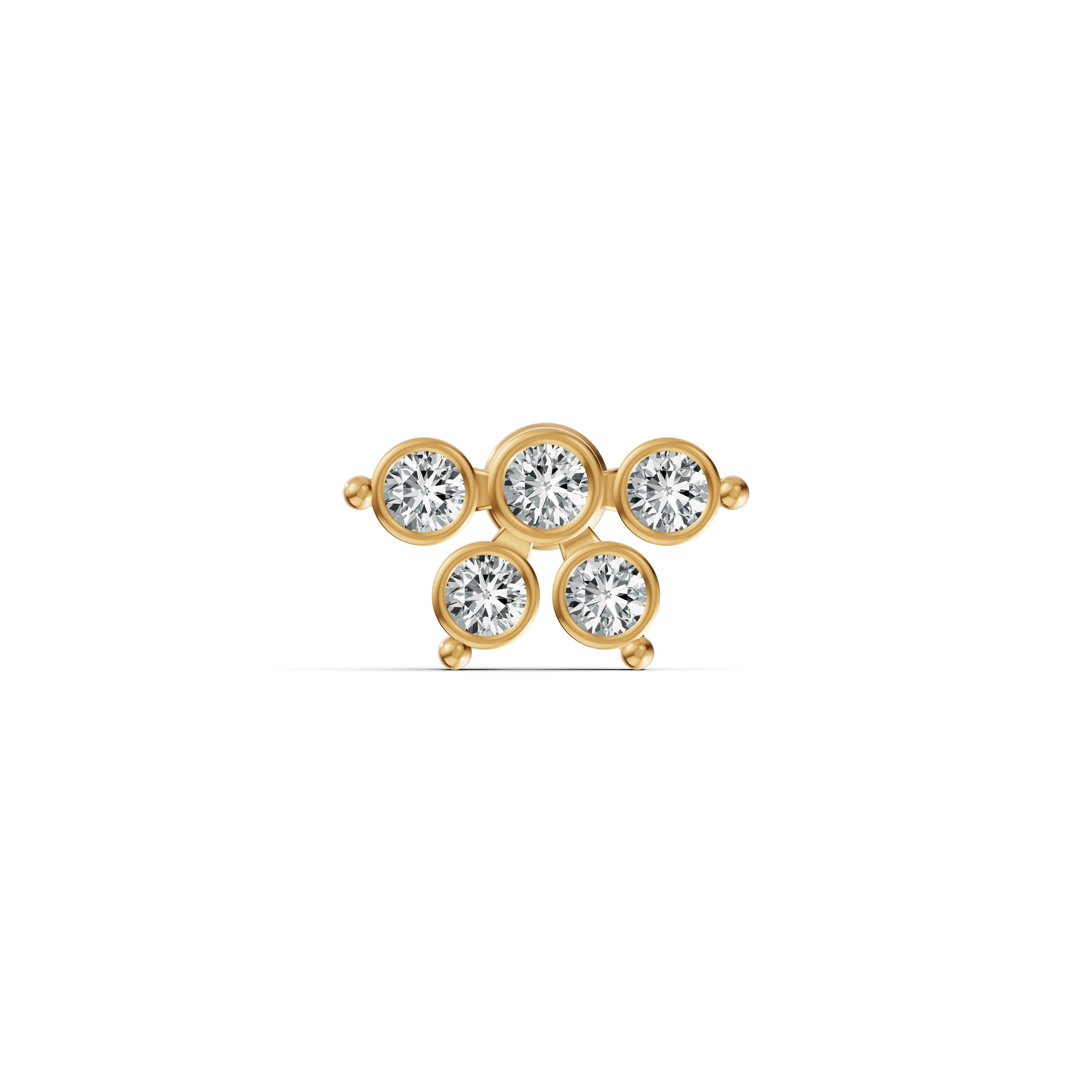 Floral Cluster Diamond Nosepin