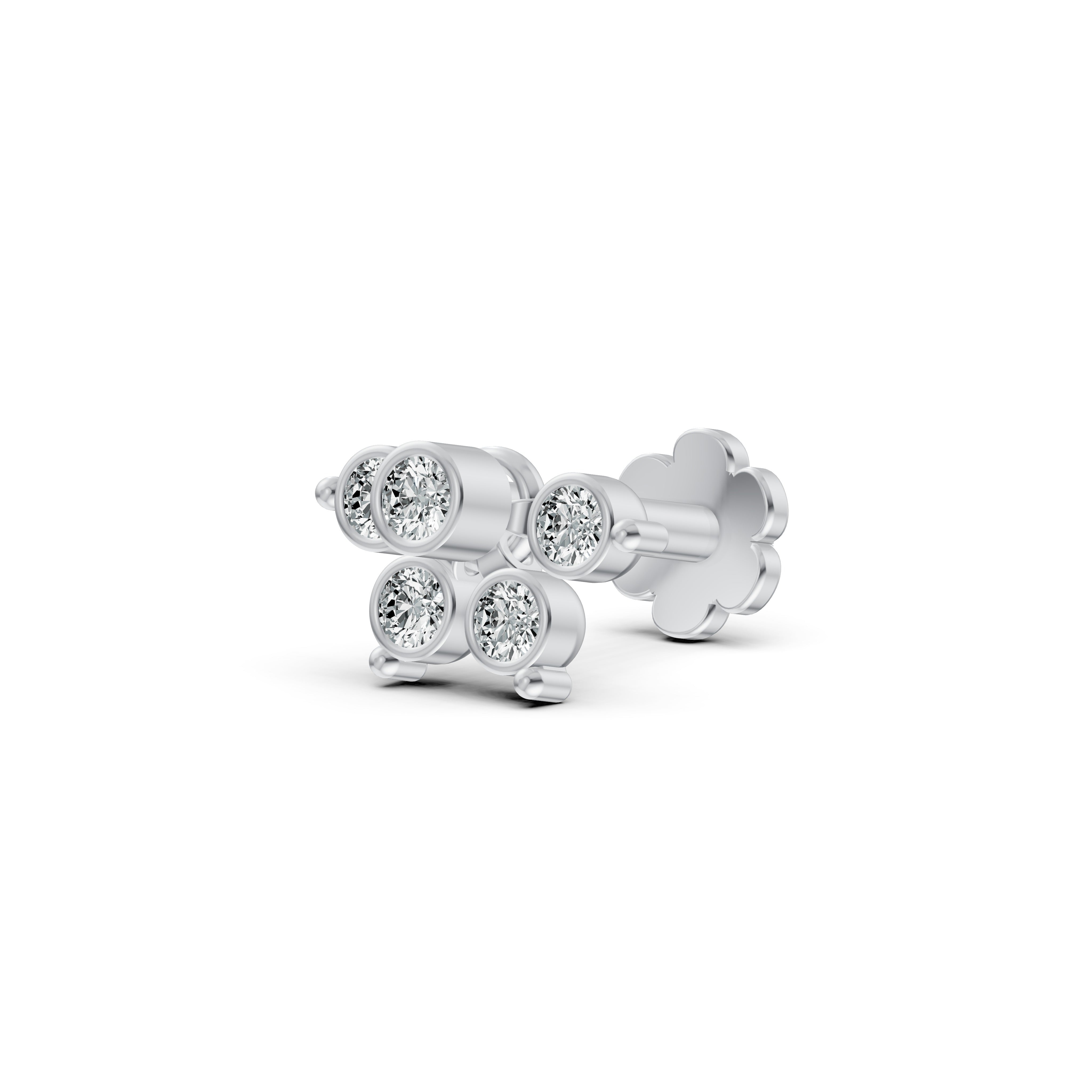 Floral Cluster Diamond Nosepin