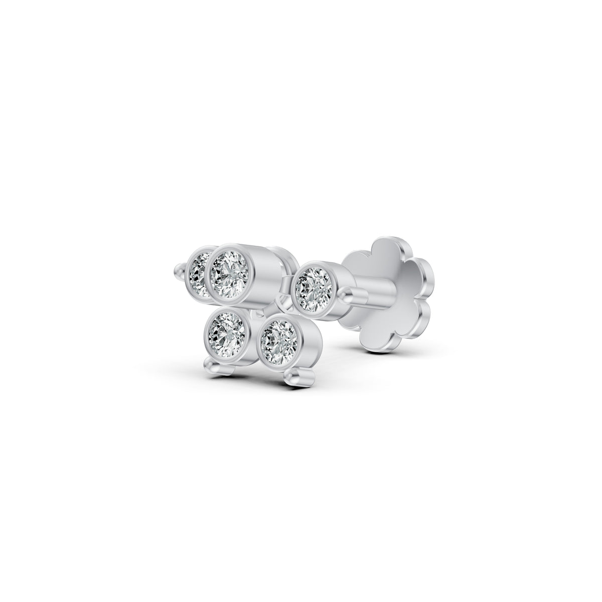 Floral Cluster Diamond Nosepin