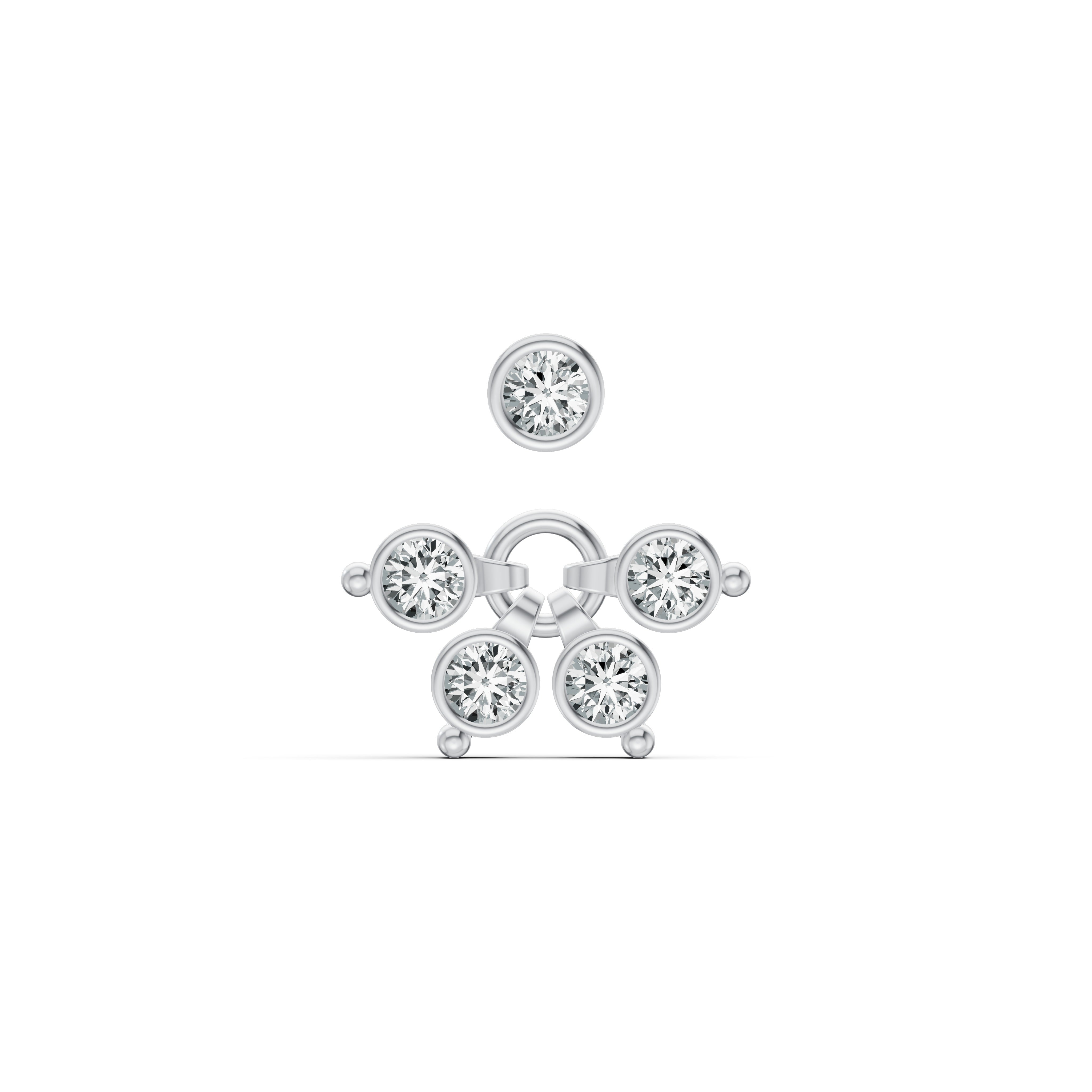 Floral Cluster Diamond Nosepin