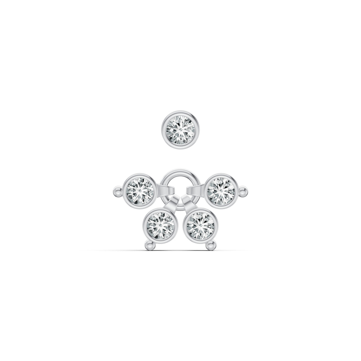 Floral Cluster Diamond Nosepin