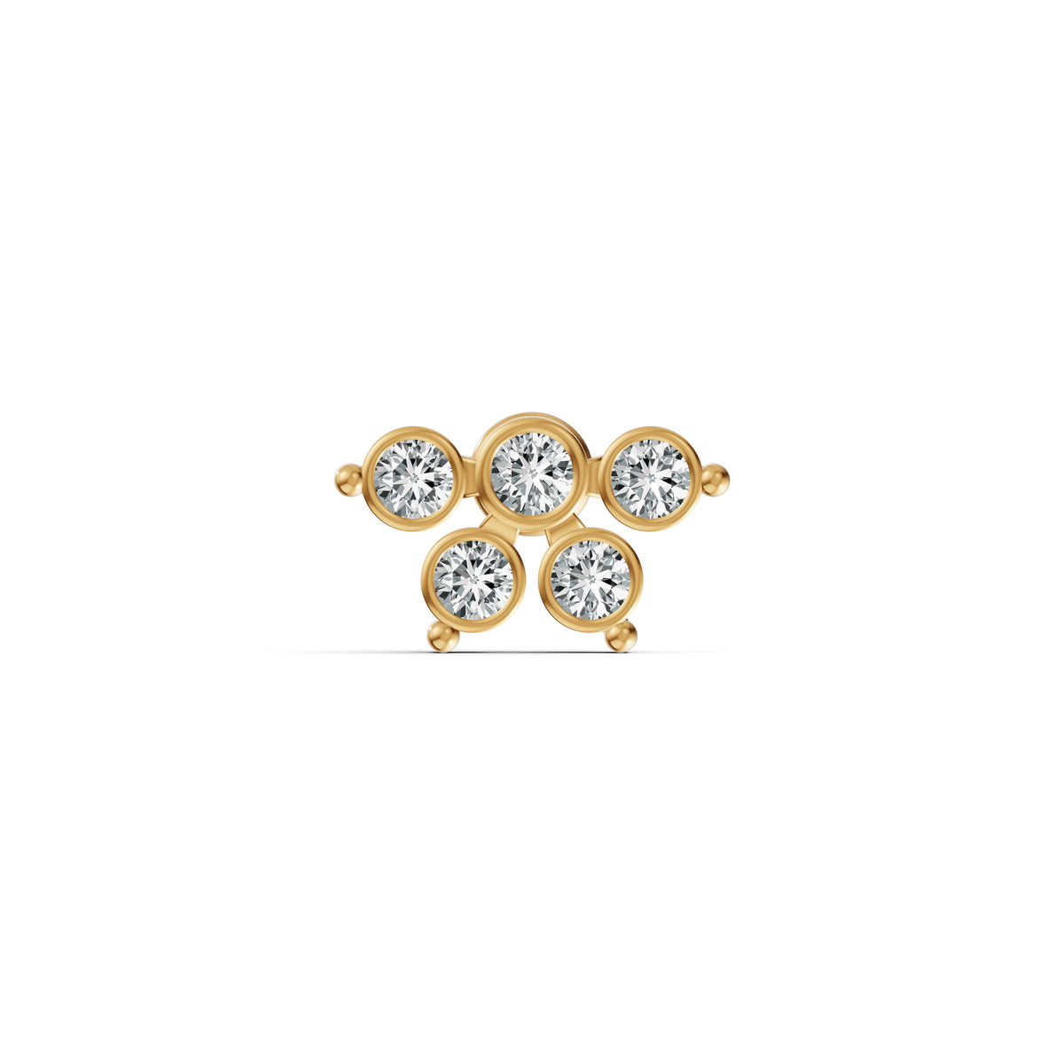 Floral Cluster Diamond Nosepin