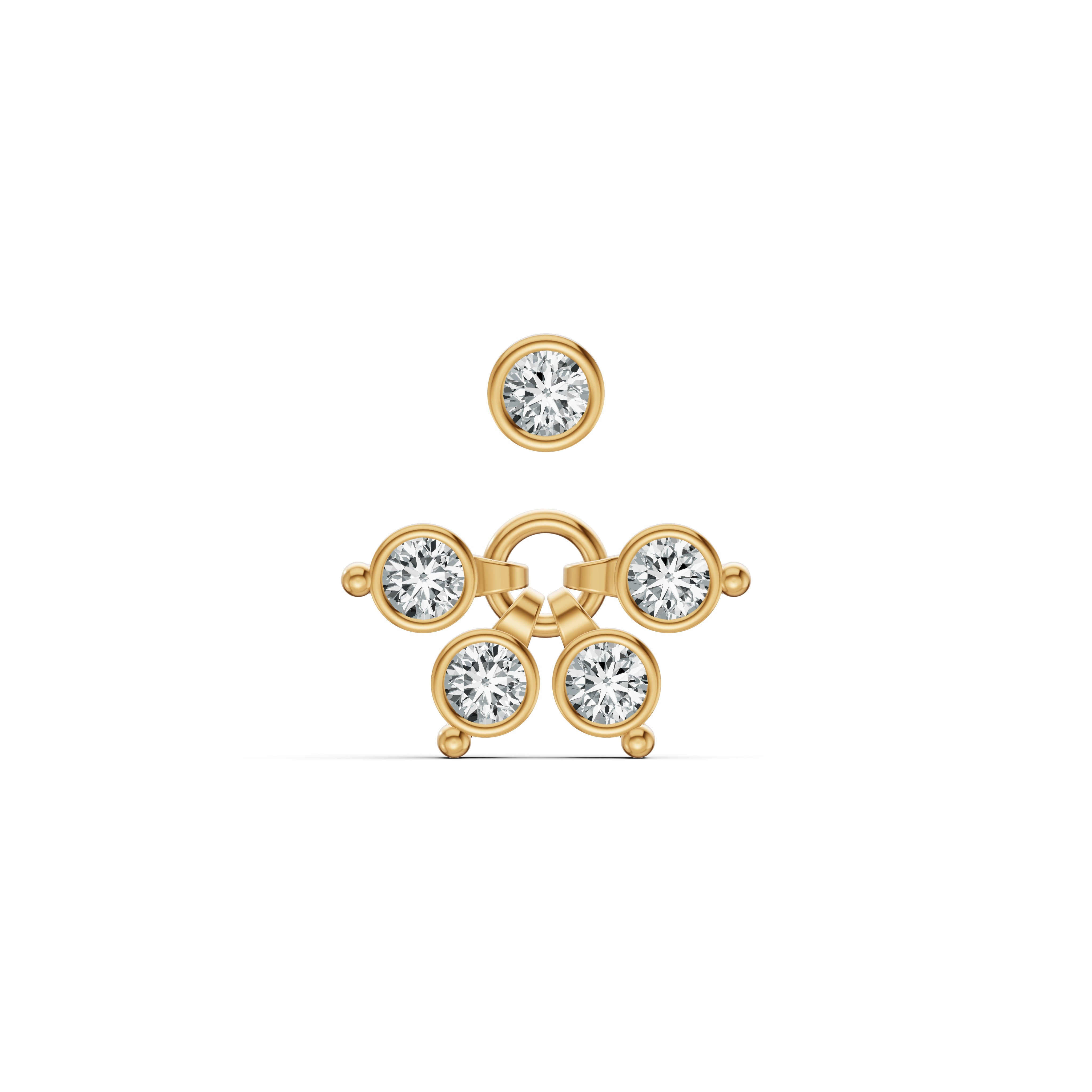 Floral Cluster Diamond Nosepin