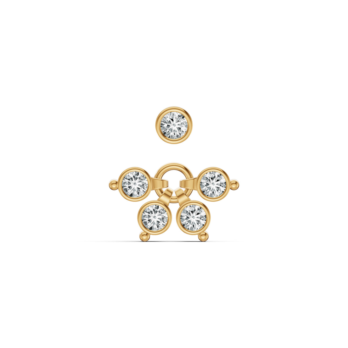 Floral Cluster Diamond Nosepin