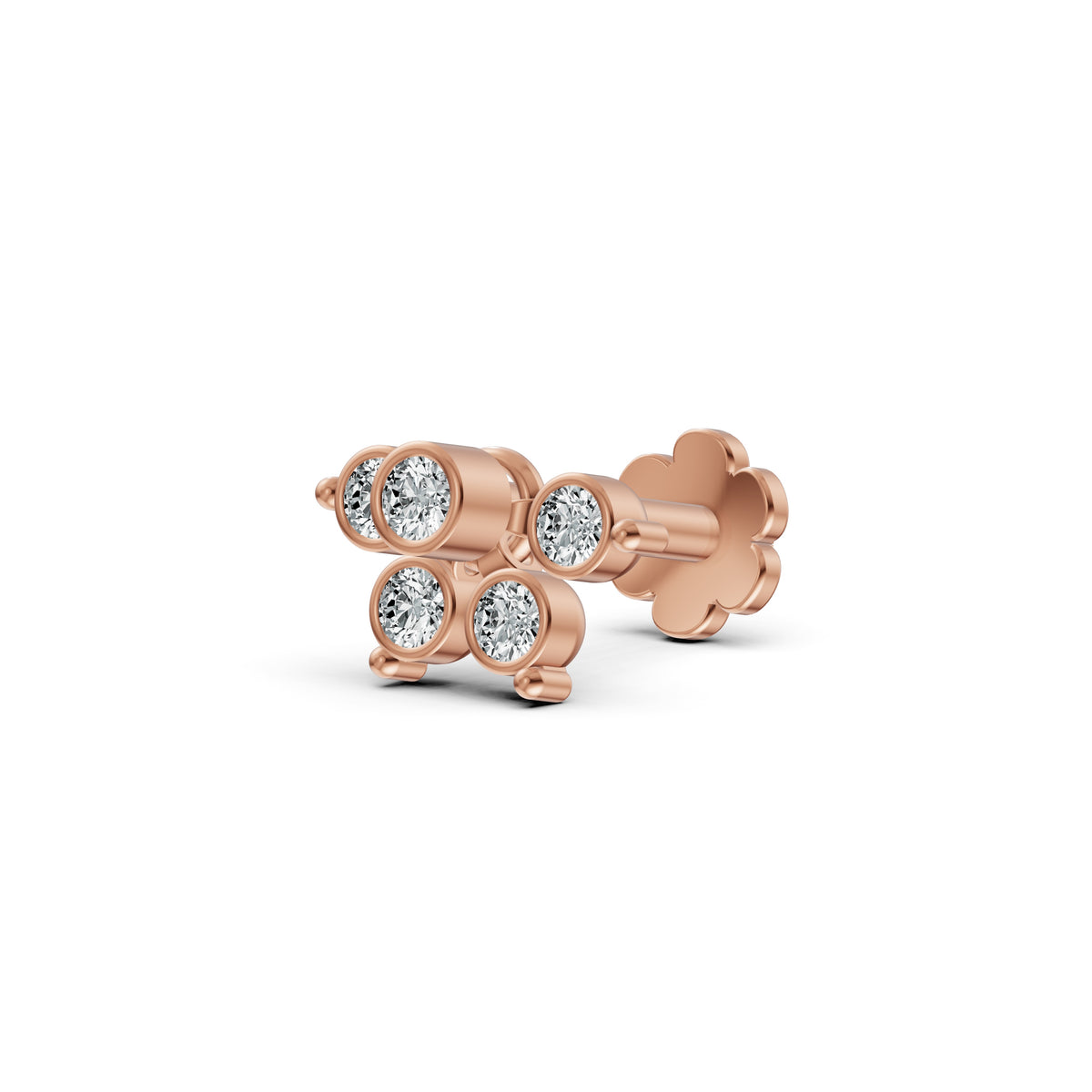 Floral Cluster Diamond Nosepin