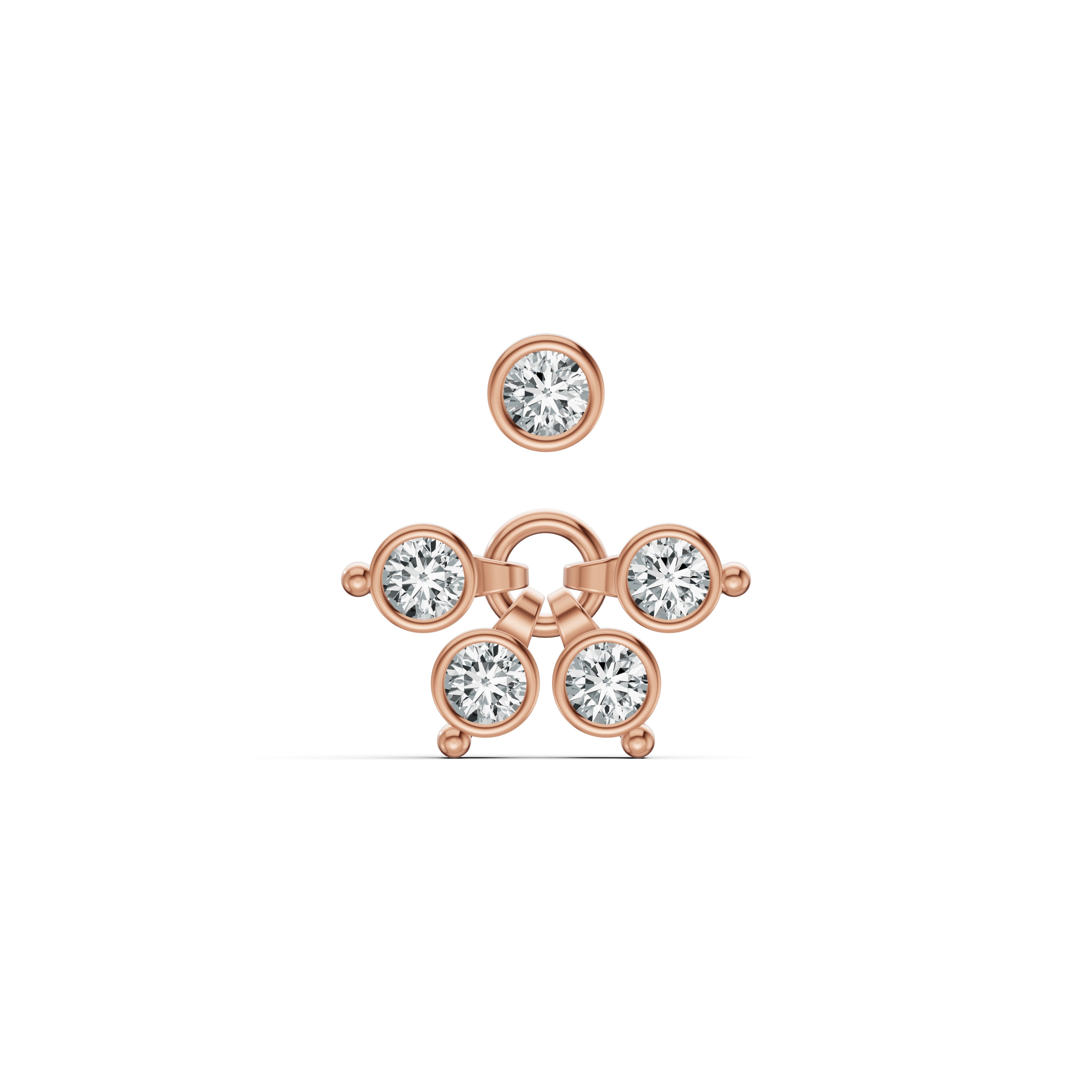 Floral Cluster Diamond Nosepin