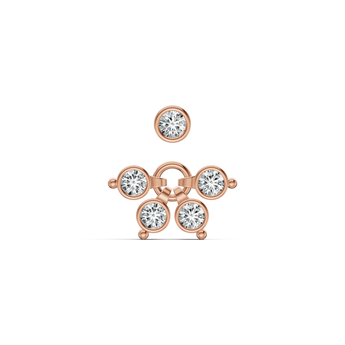 Floral Cluster Diamond Nosepin