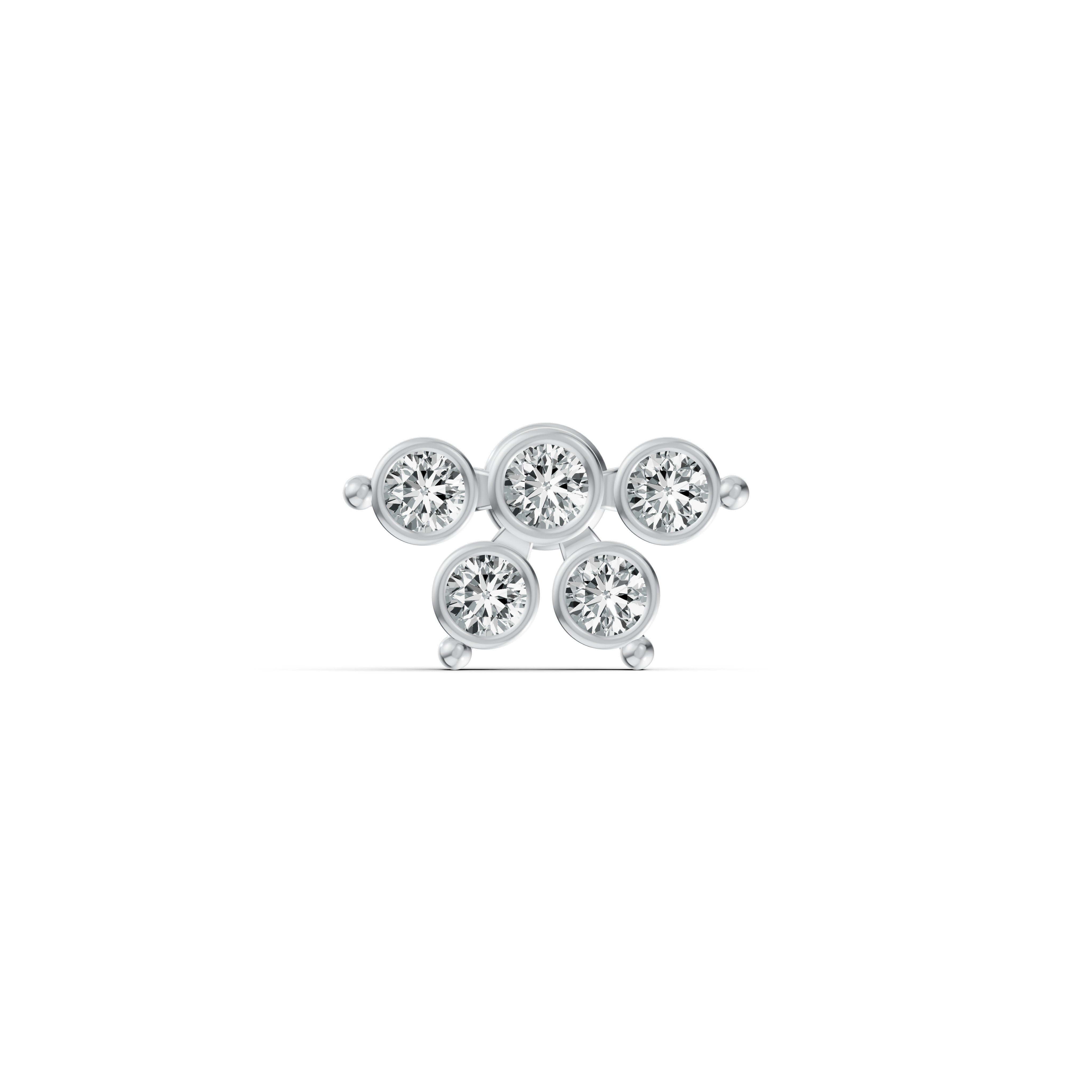 Floral Cluster Diamond Nosepin