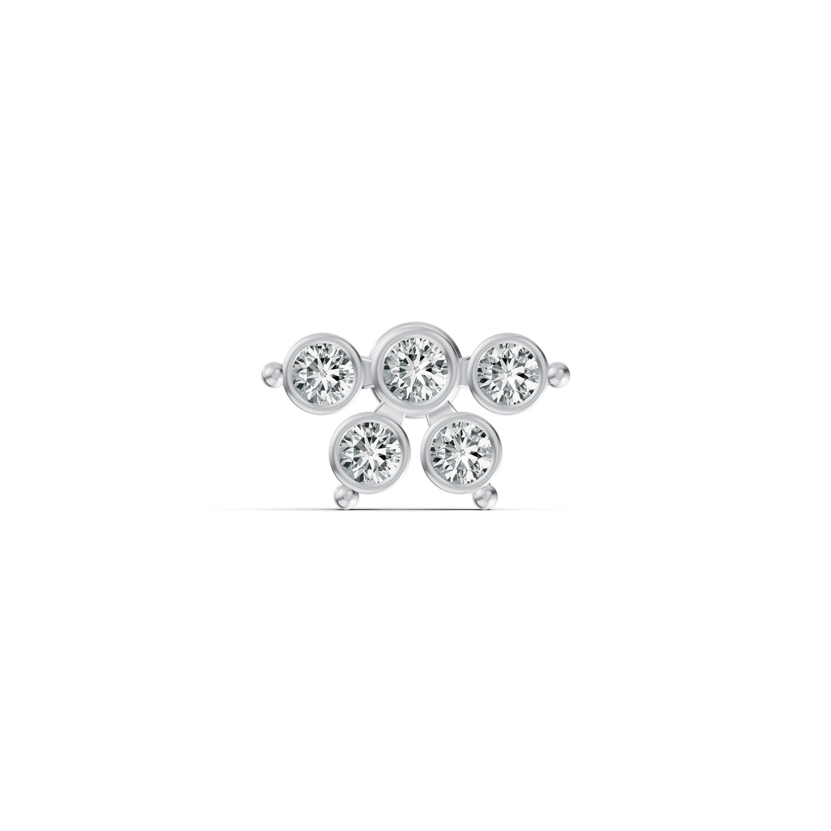 Floral Cluster Diamond Nosepin