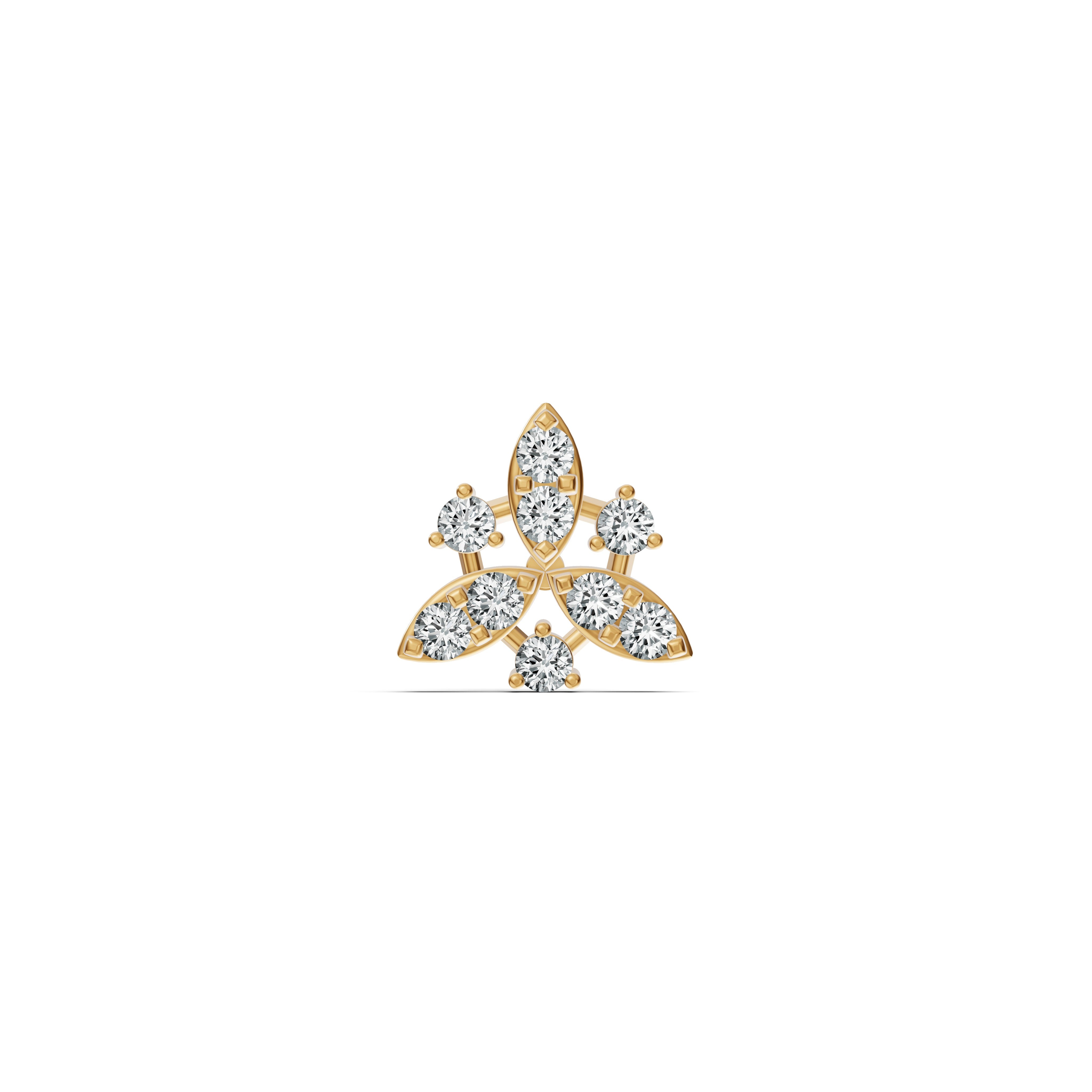 Leaf Cluster Diamond Nosepin