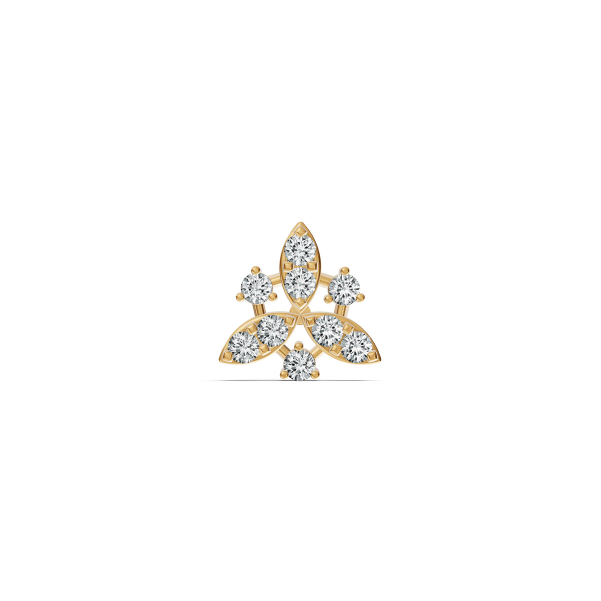 Leaf Cluster Diamond Nosepin