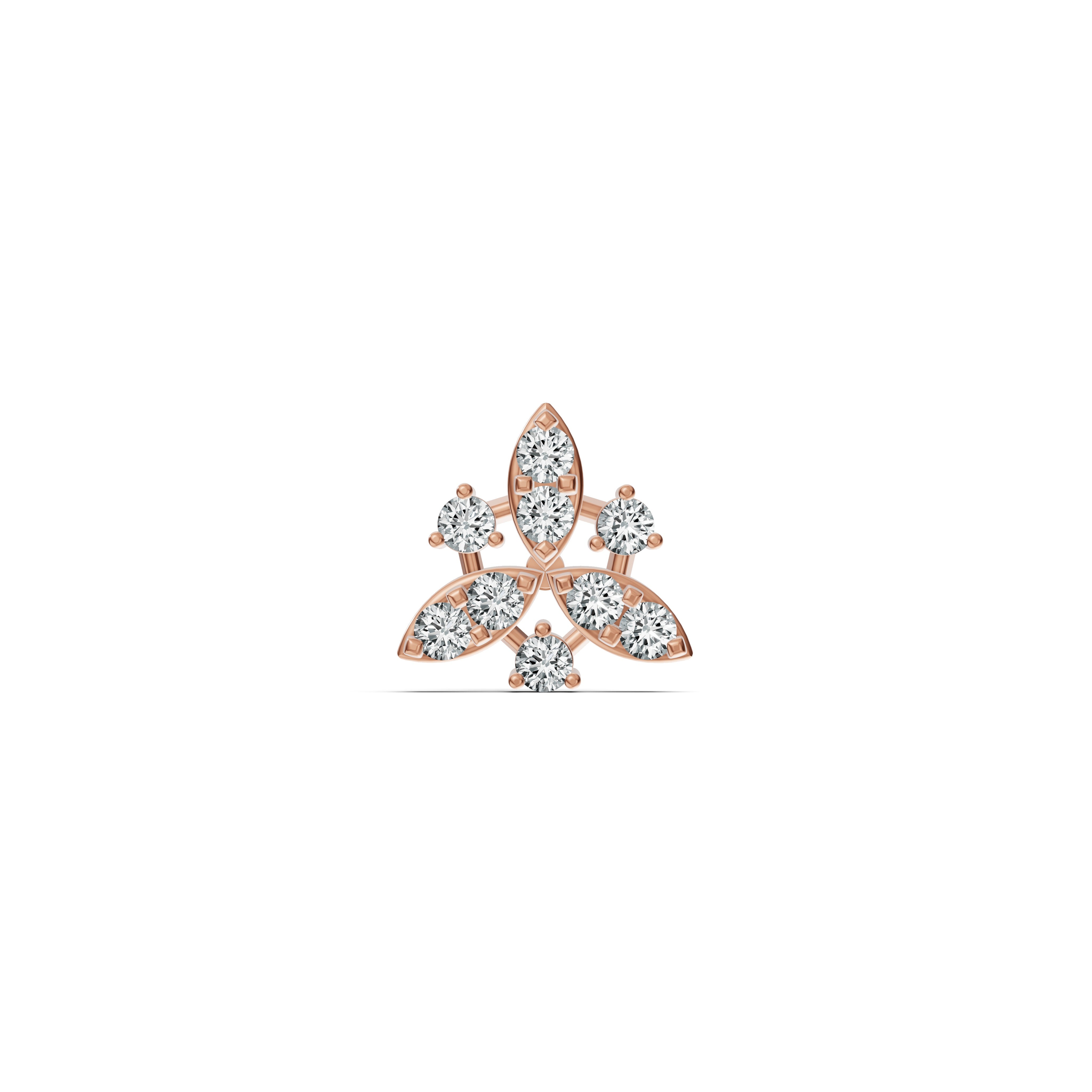 Leaf Cluster Diamond Nosepin