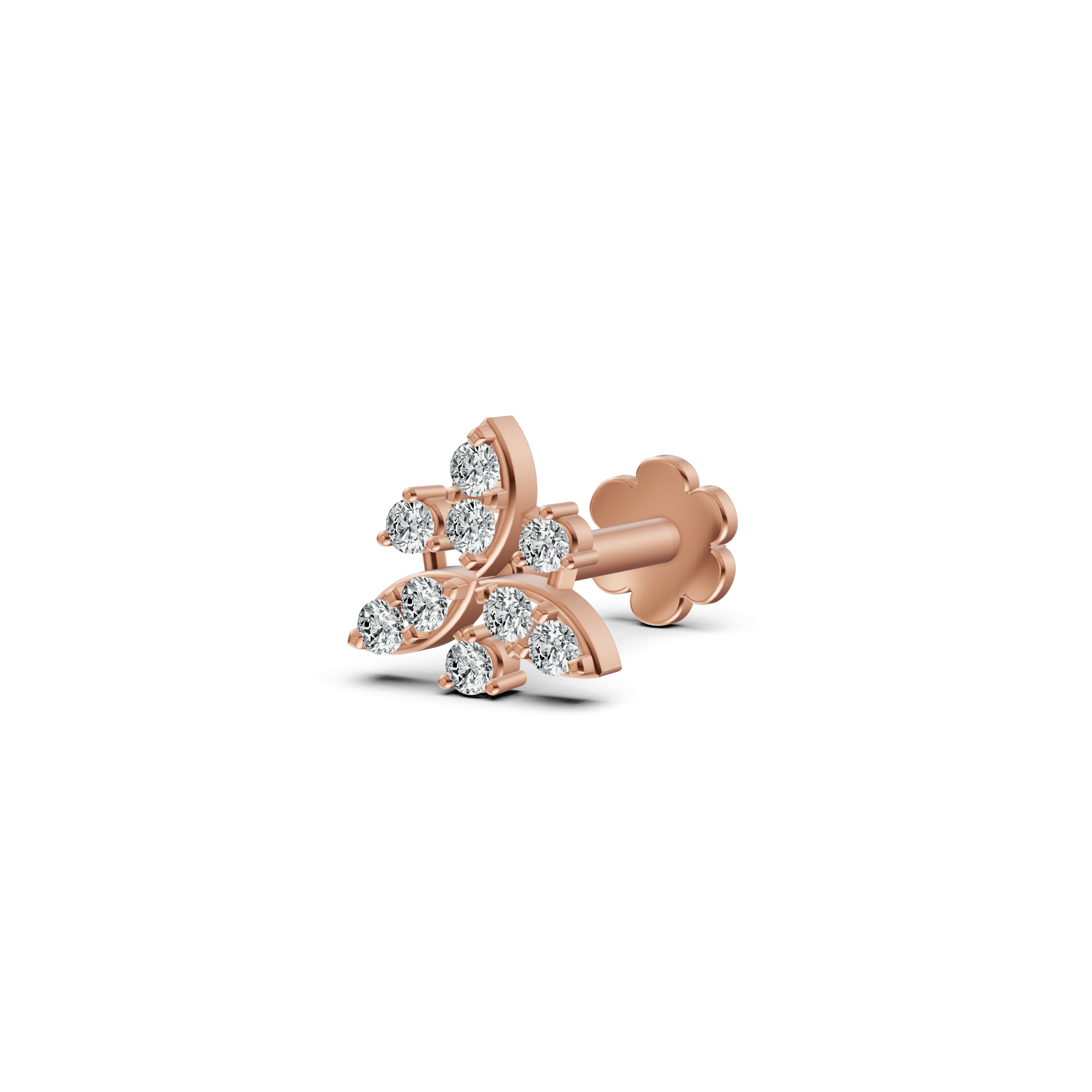Leaf Cluster Diamond Nosepin