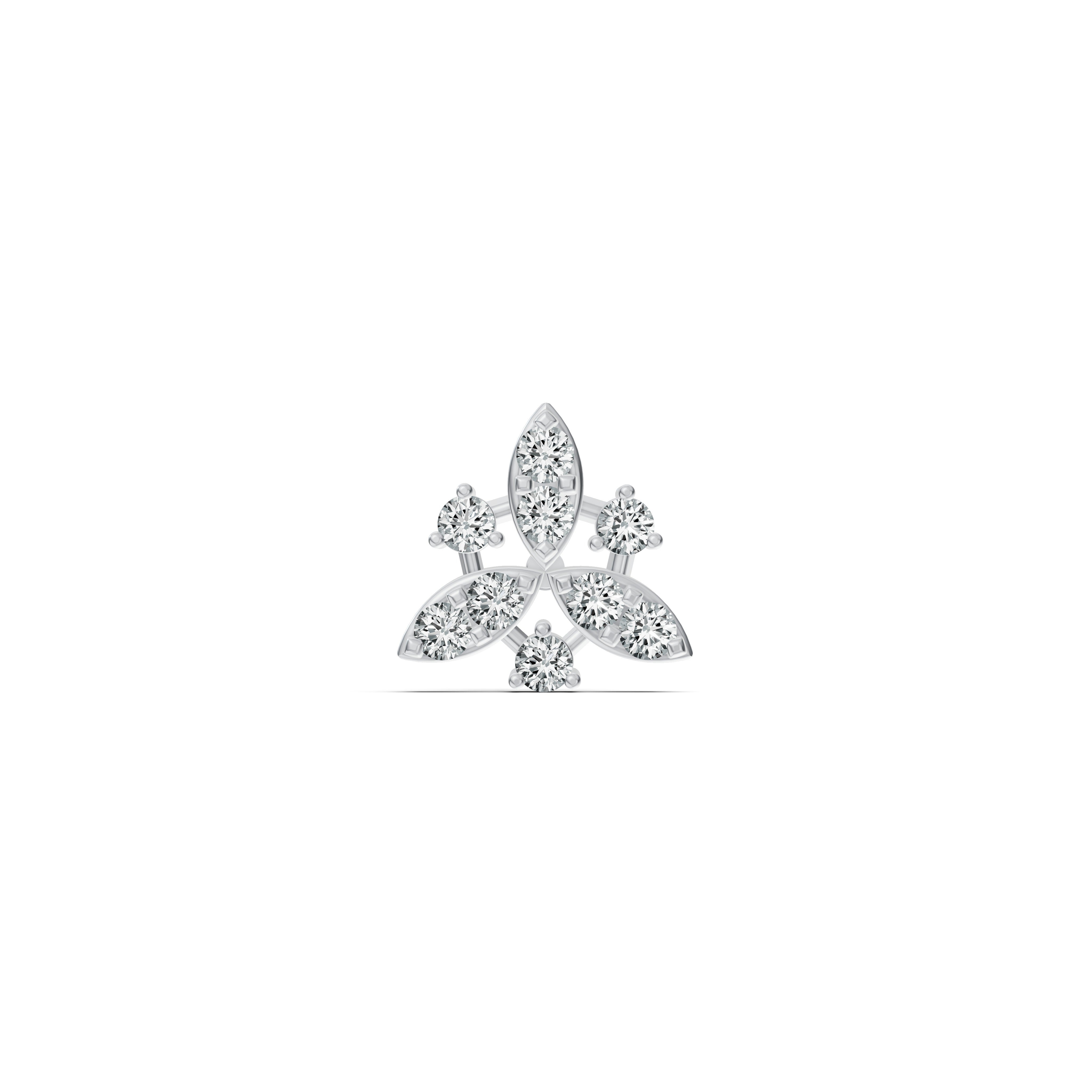 Leaf Cluster Diamond Nosepin