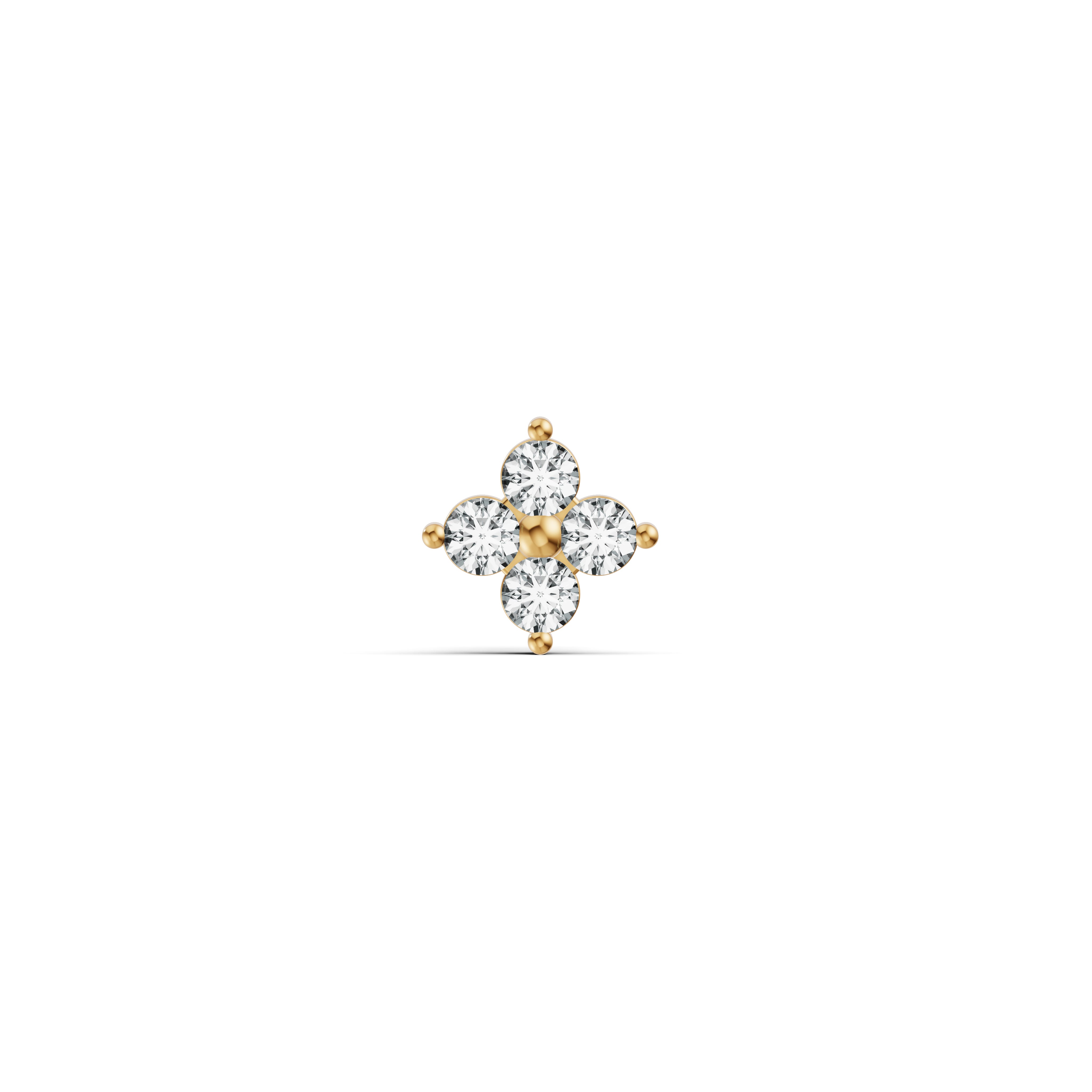 Petite Floral Diamond Nosepin
